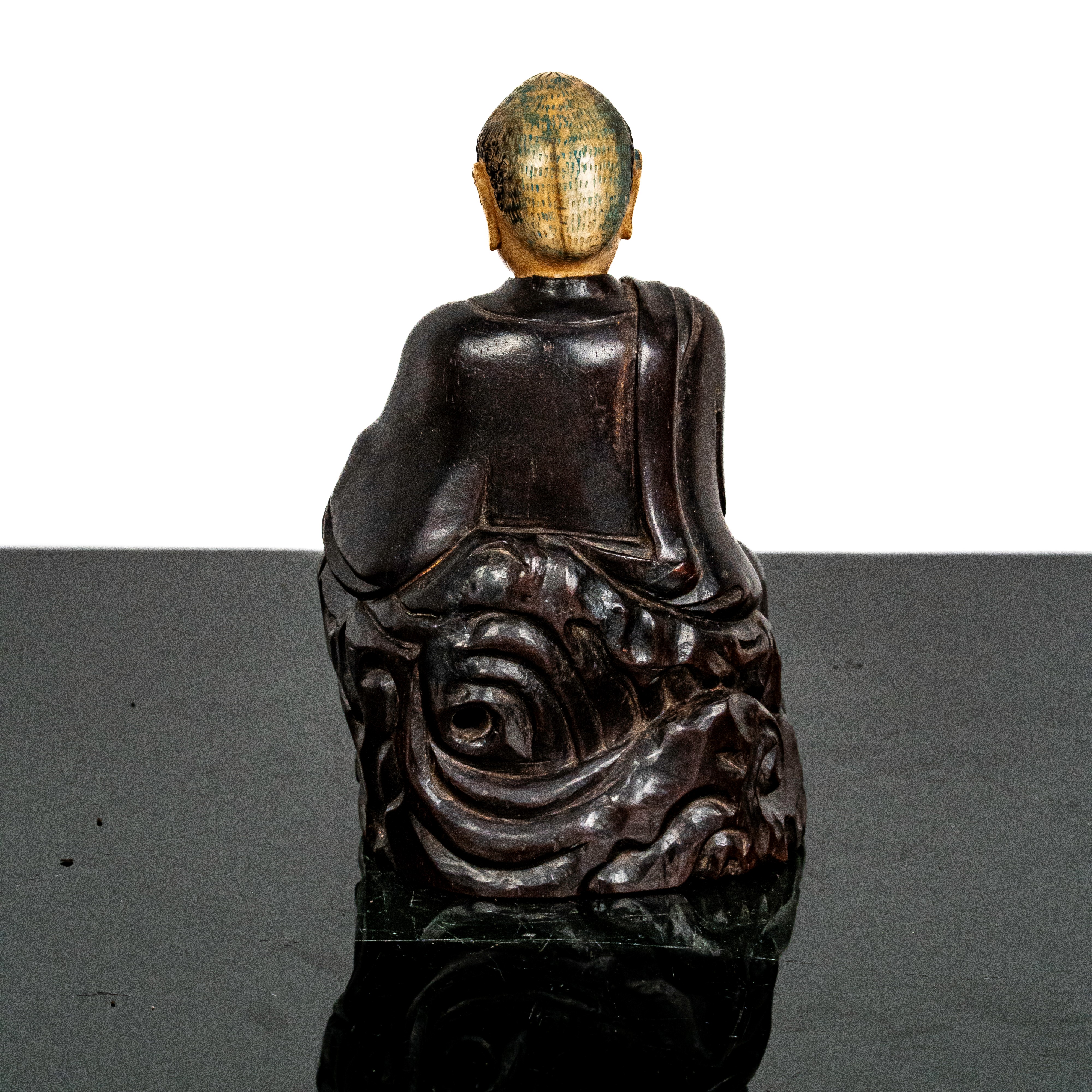Arhat, Scultura in Legno Policromo