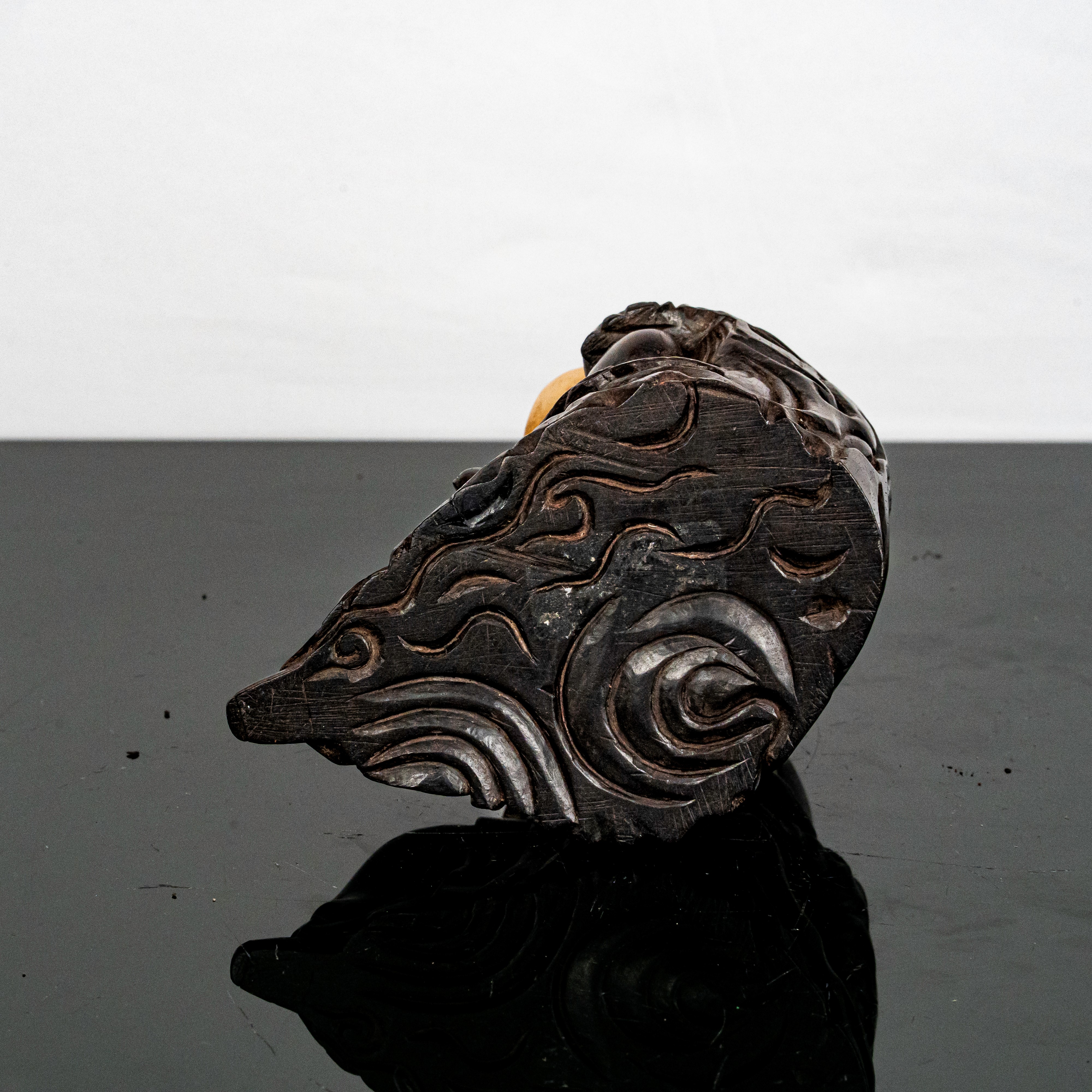Arhat, Scultura in Legno Policromo