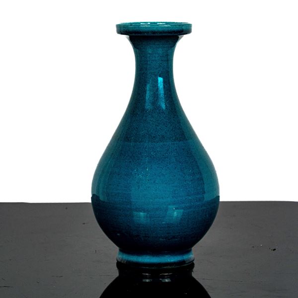 Piccolo vaso in smalto blu