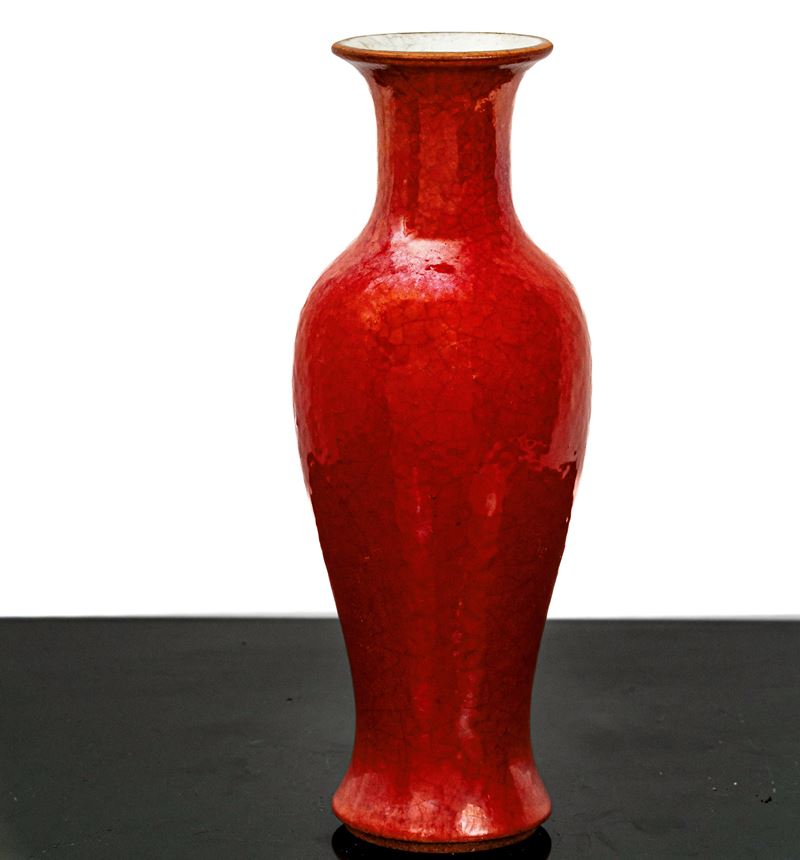 Vaso in Smalto Rosso