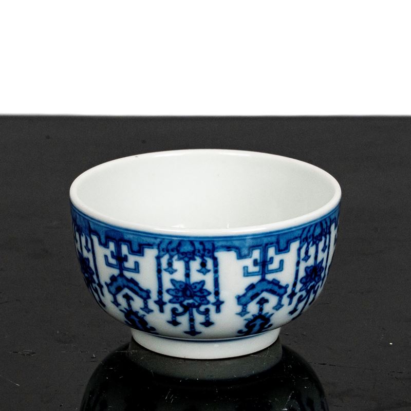 Piccola Tazza Blu e Bianca