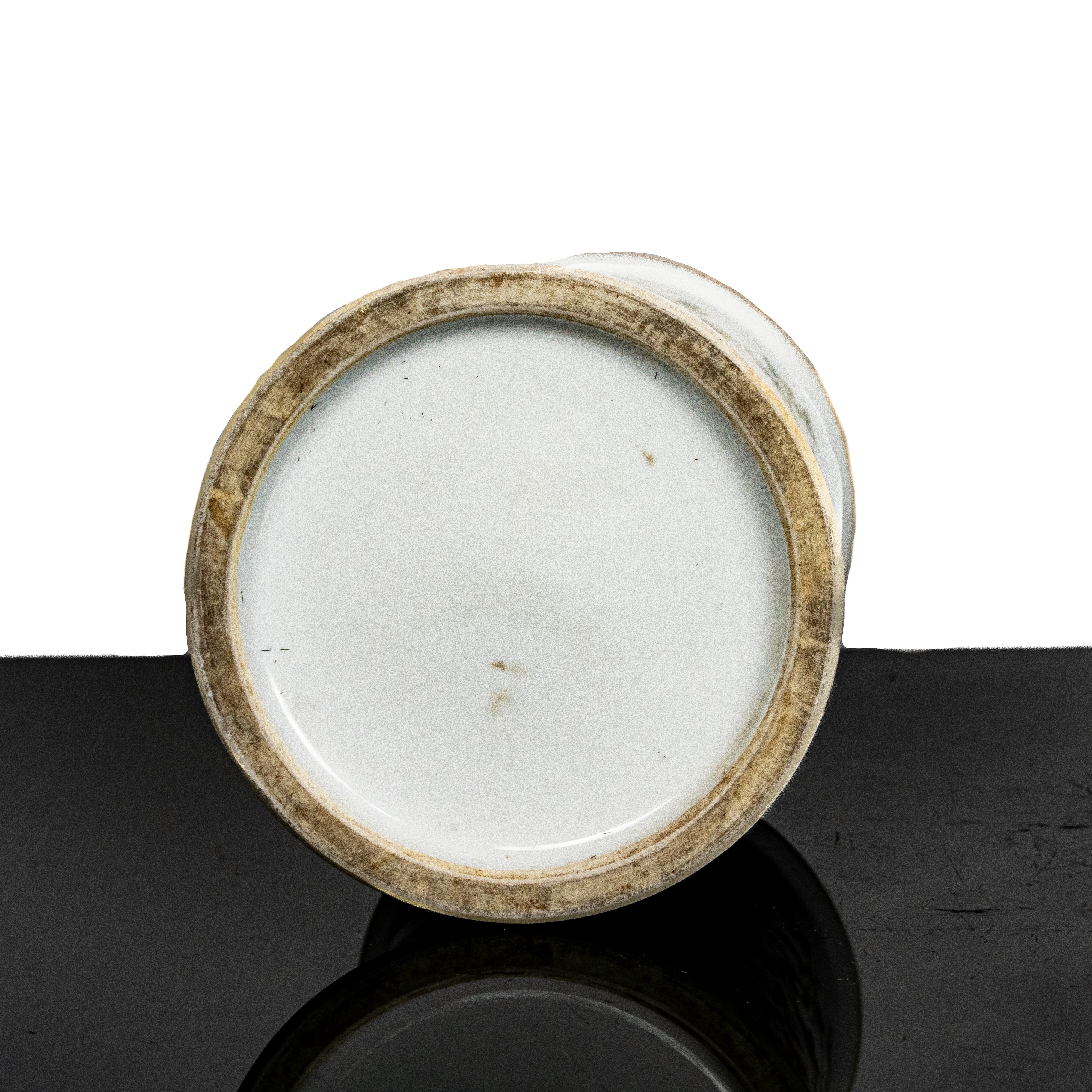 Vaso con decoro con gallo e iscrizione