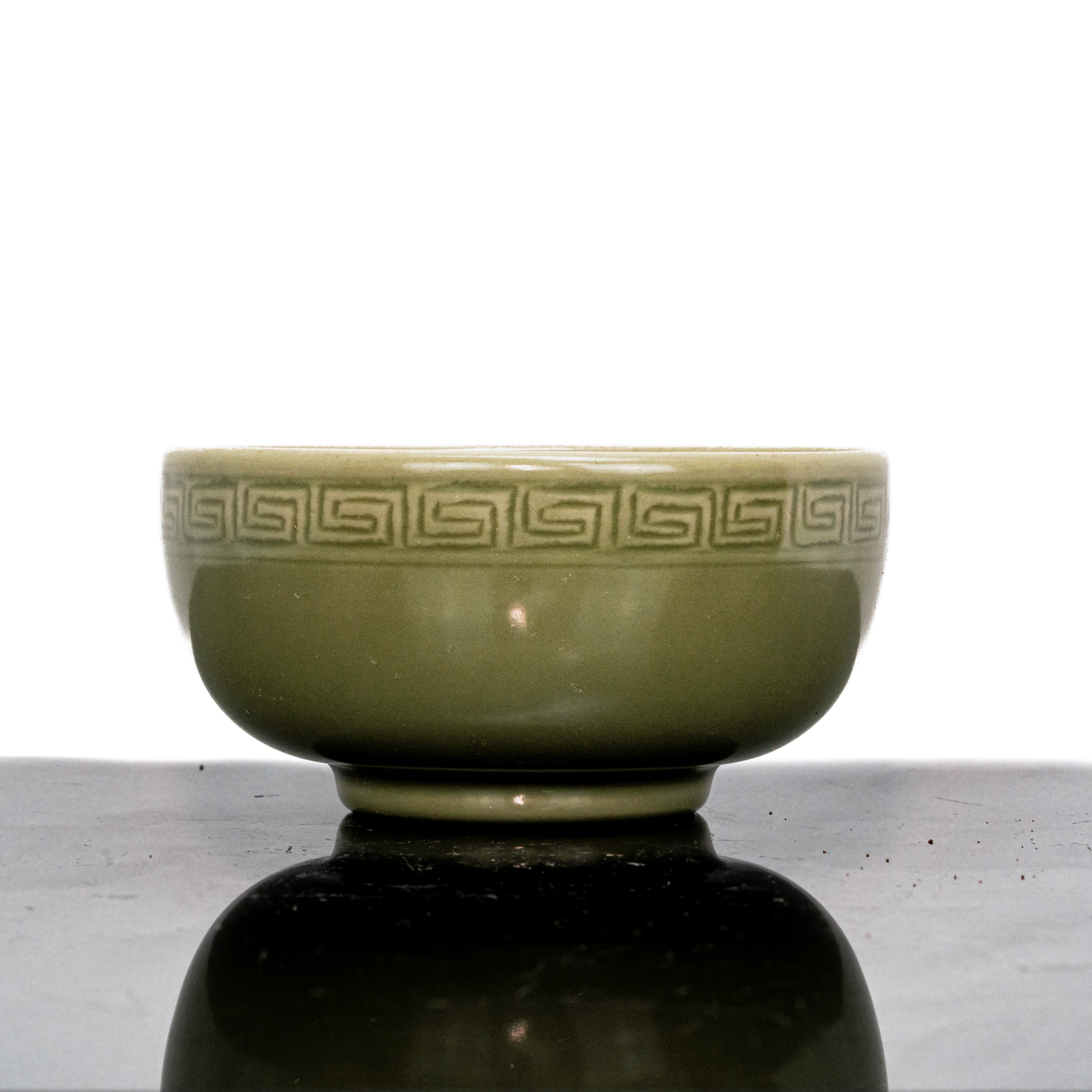 Ciotola cinese verde con decorazioni