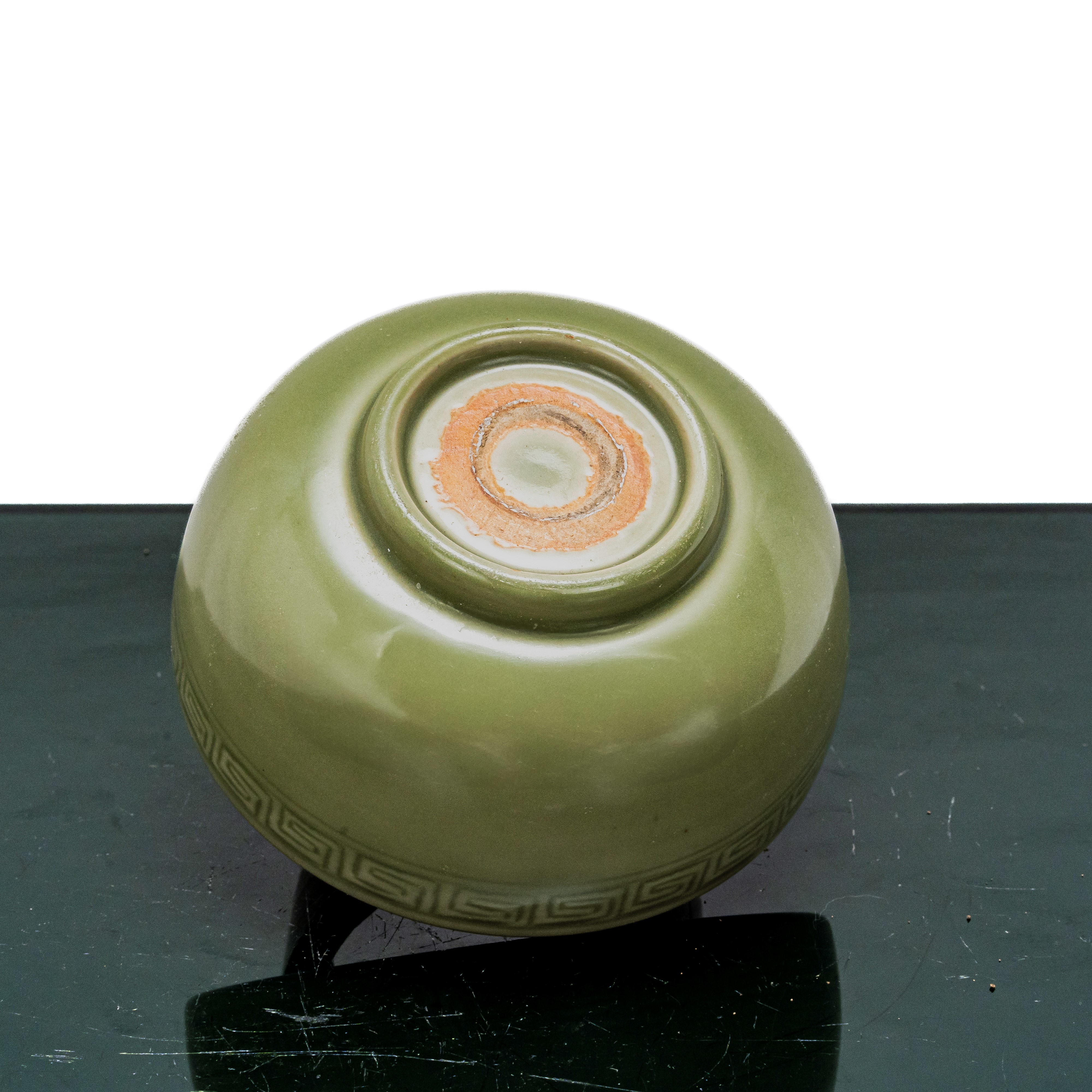 Ciotola cinese verde con decorazioni