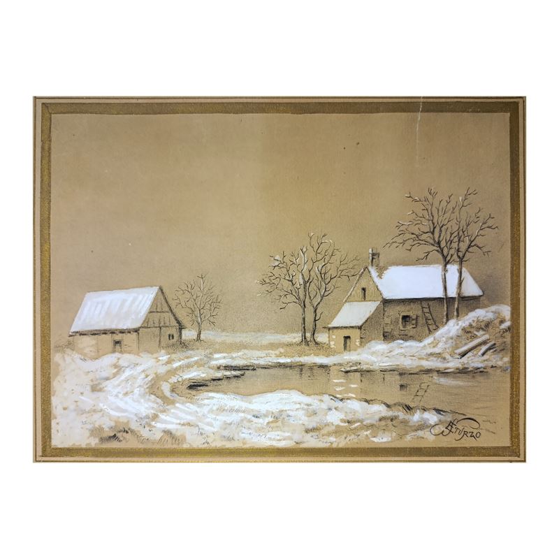Emanuela Sturzo, Sorella Gemella di Don Luigi Sturzo - Paesaggio Innevato