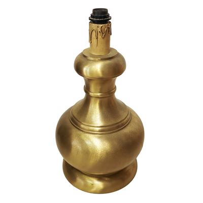 Grande Lampada da Tavolo in Ottone Dorato.