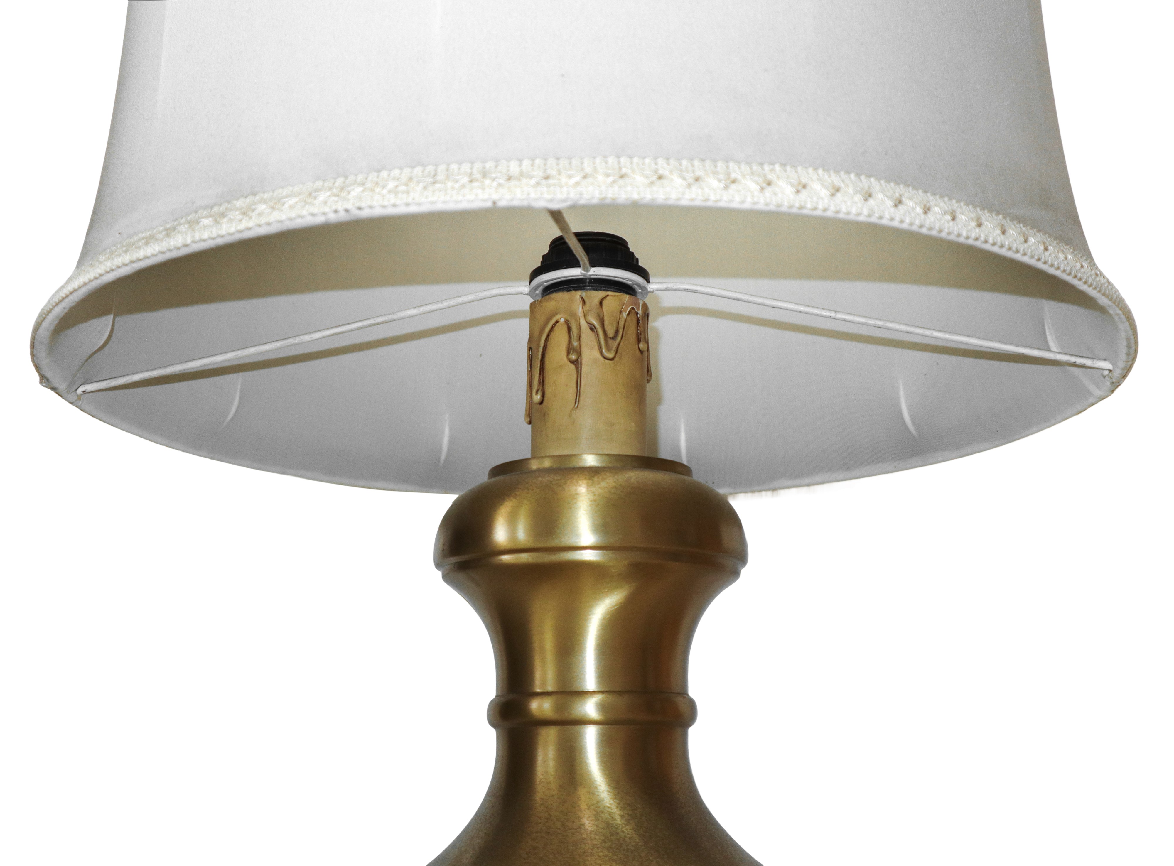 Banci Firenze - Grande Lampada da Tavolo in Ottone Dorato.