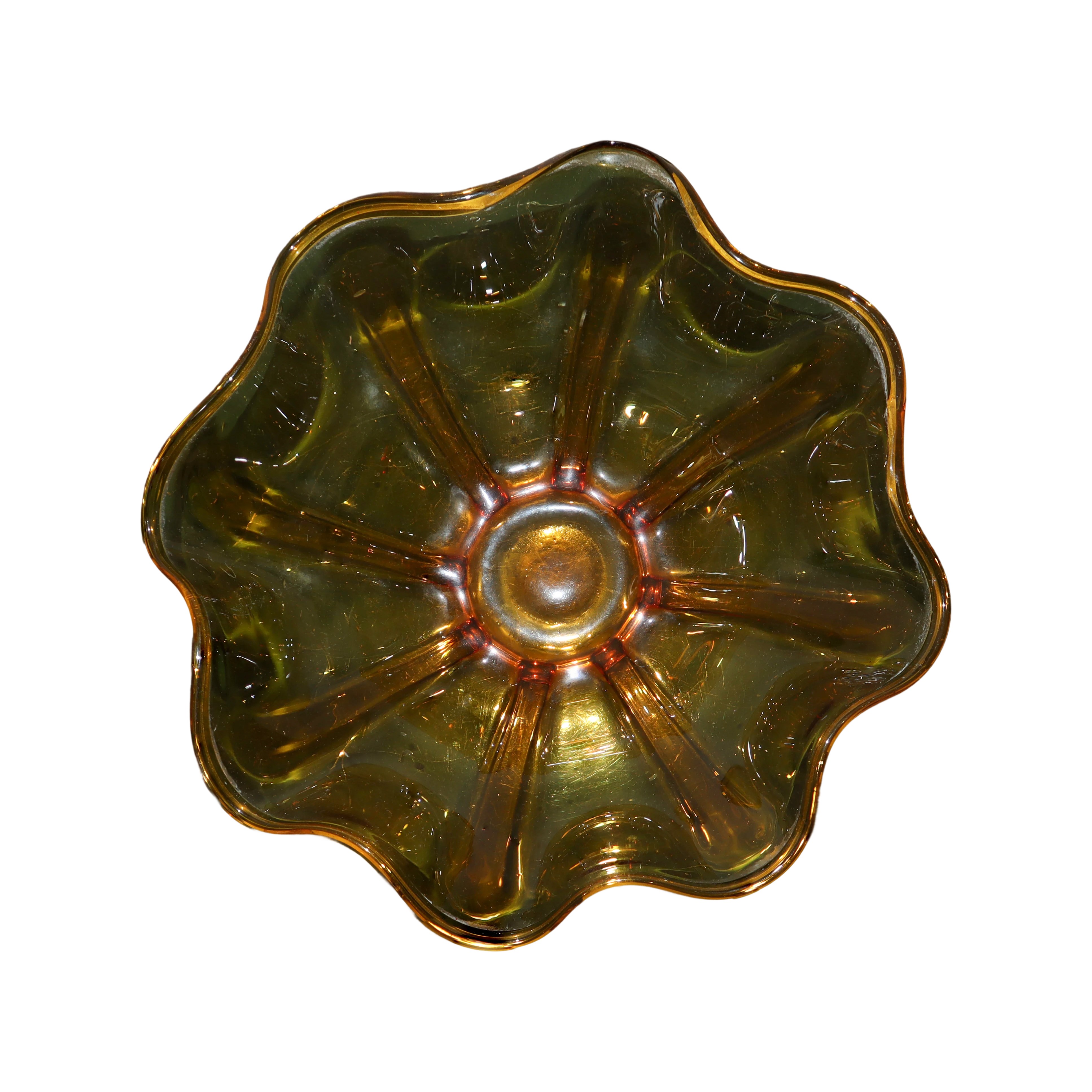 Centrotavola in Vetro Ambrato