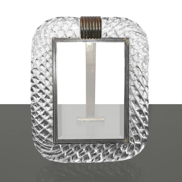 Murano glass torchon photo frame