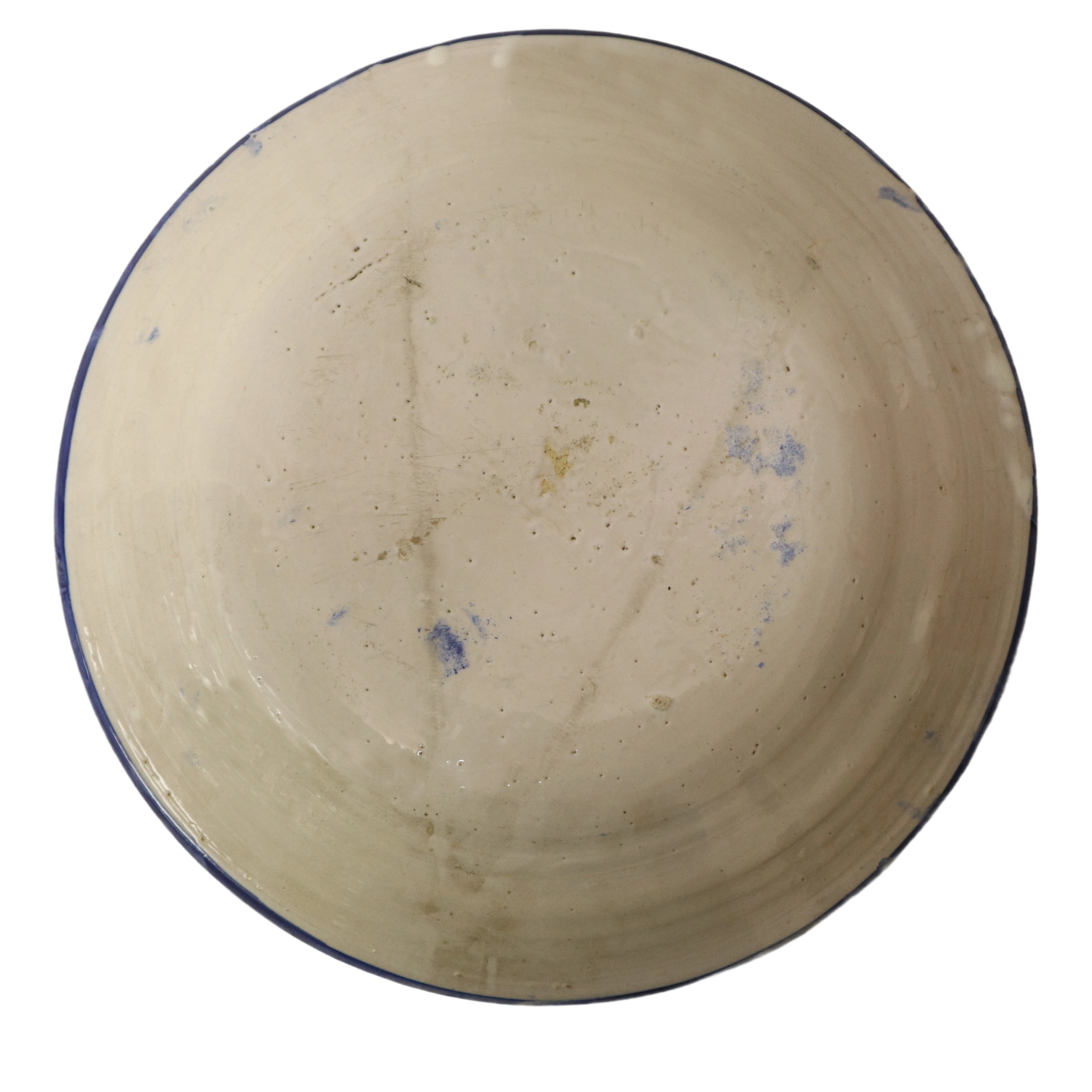 Piatto in Maiolica Policroma Dipinta con Raffigurazione di un Uccello al Centro
