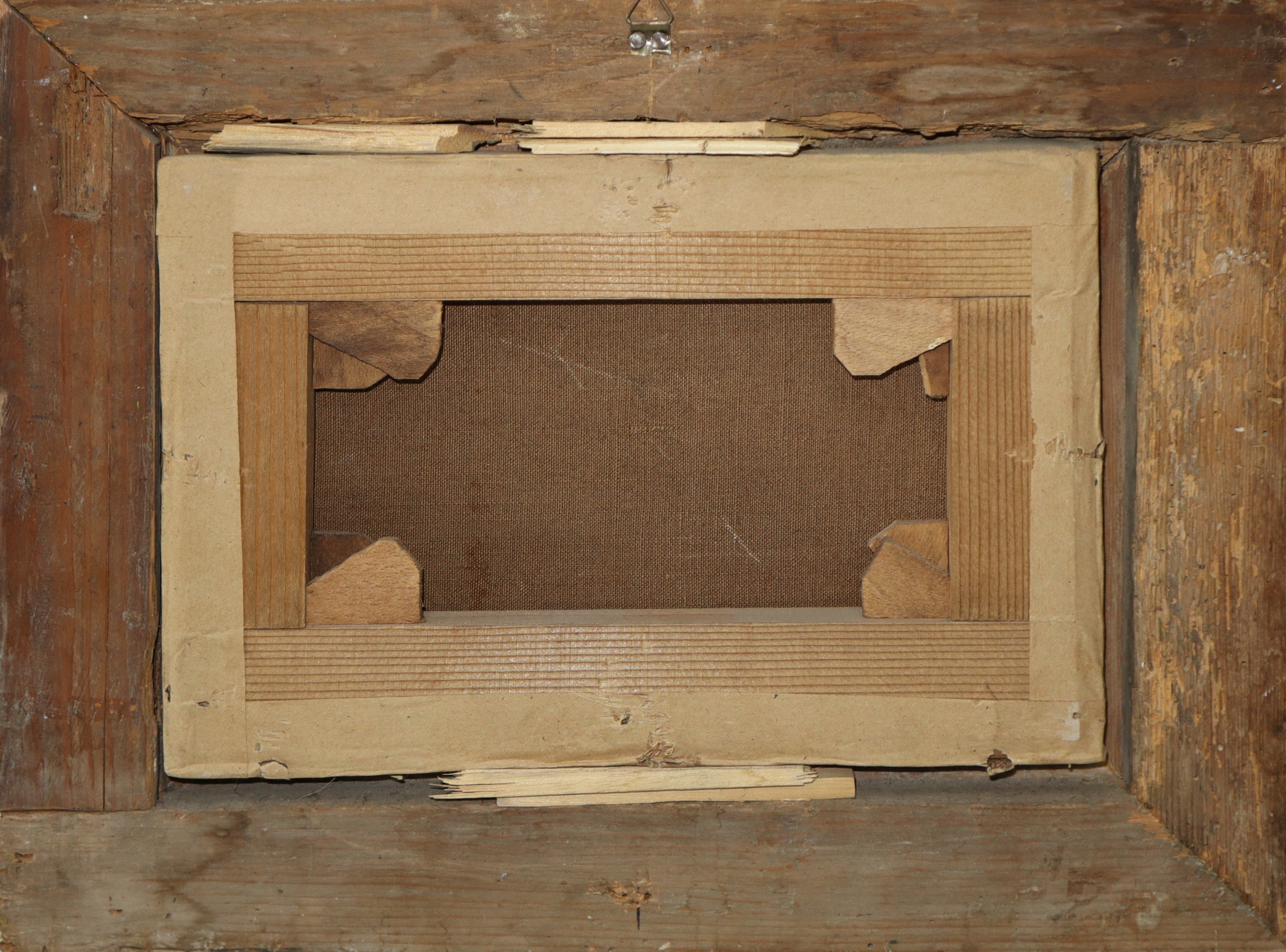 Paesaggio con barche e personaggi con cavalli