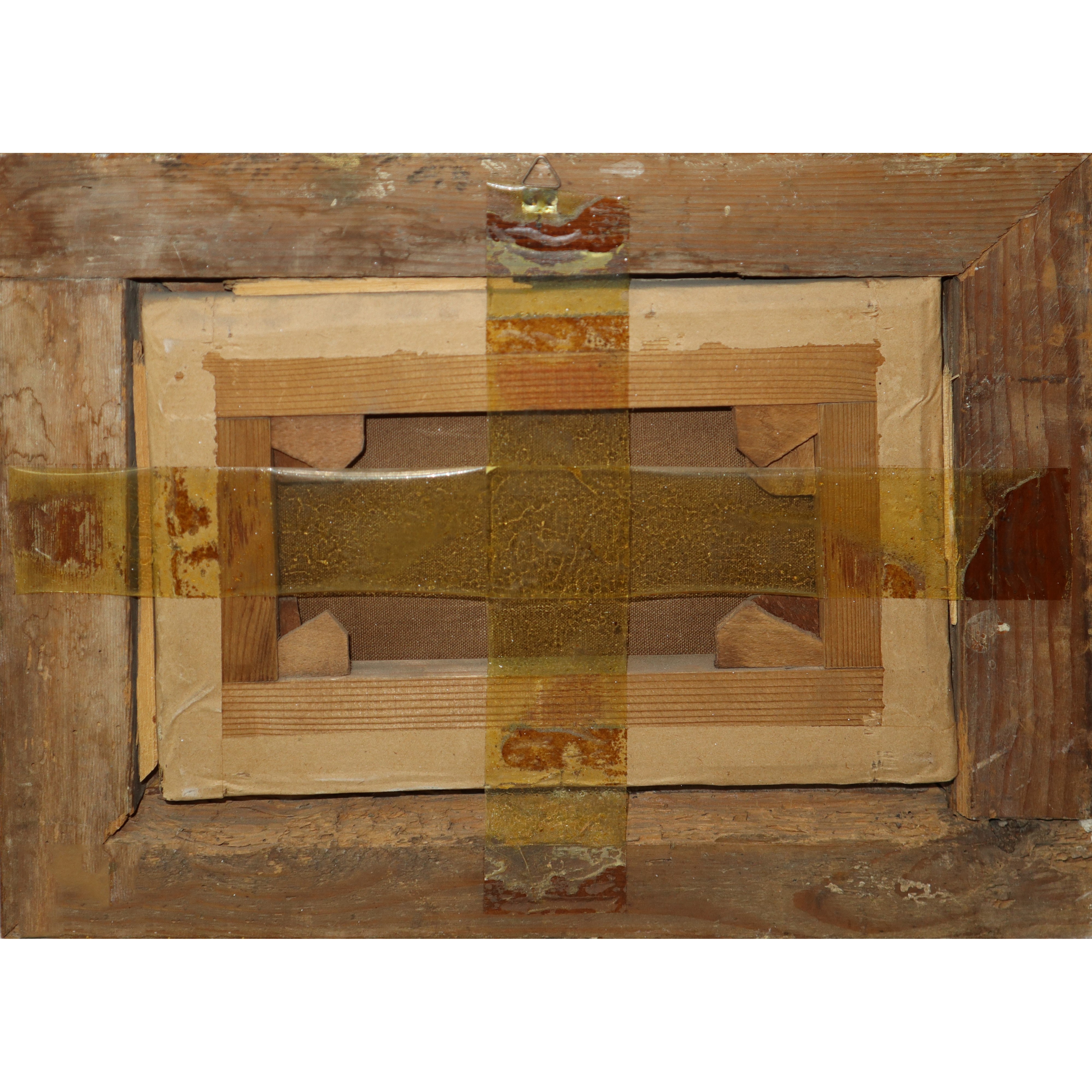 Paesaggio marino con barche e personaggi