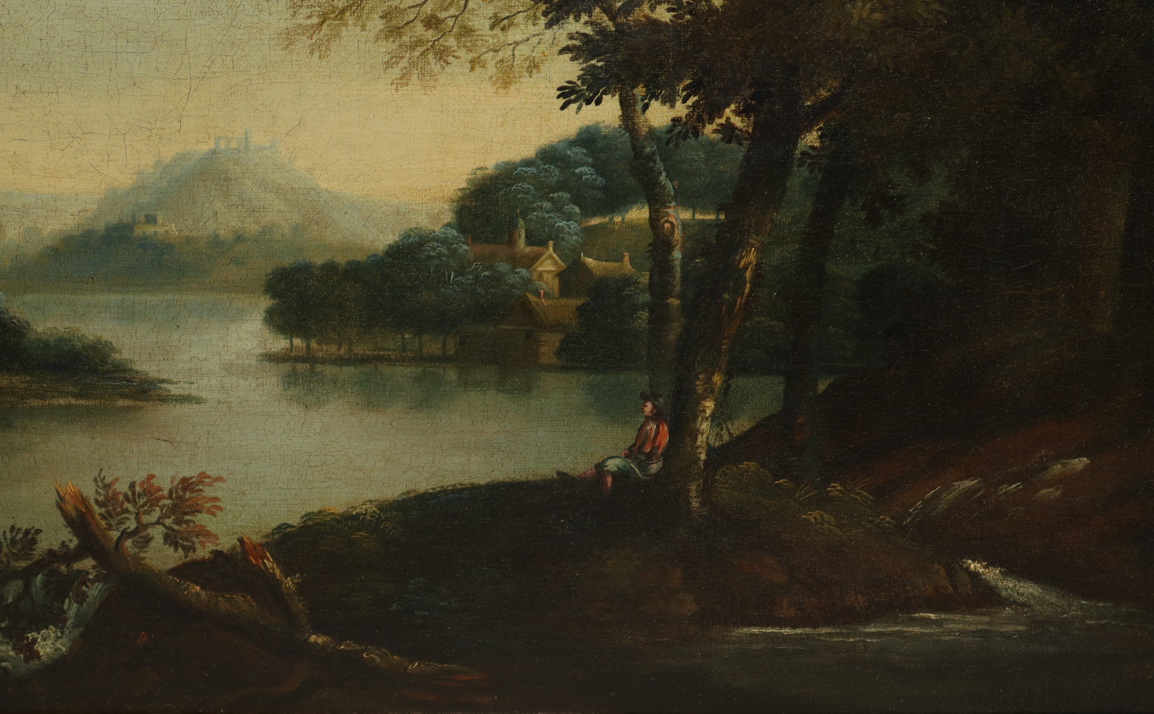 Paesaggio Fluviale con Alberi