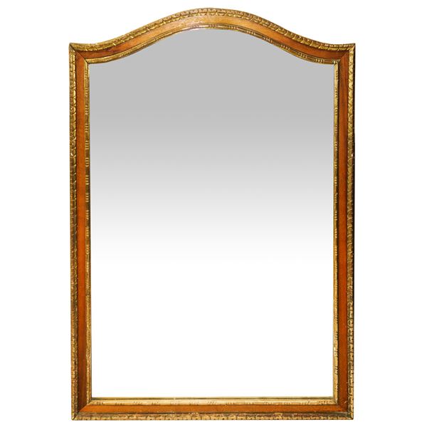 Mirror in gilded and lacquered wood