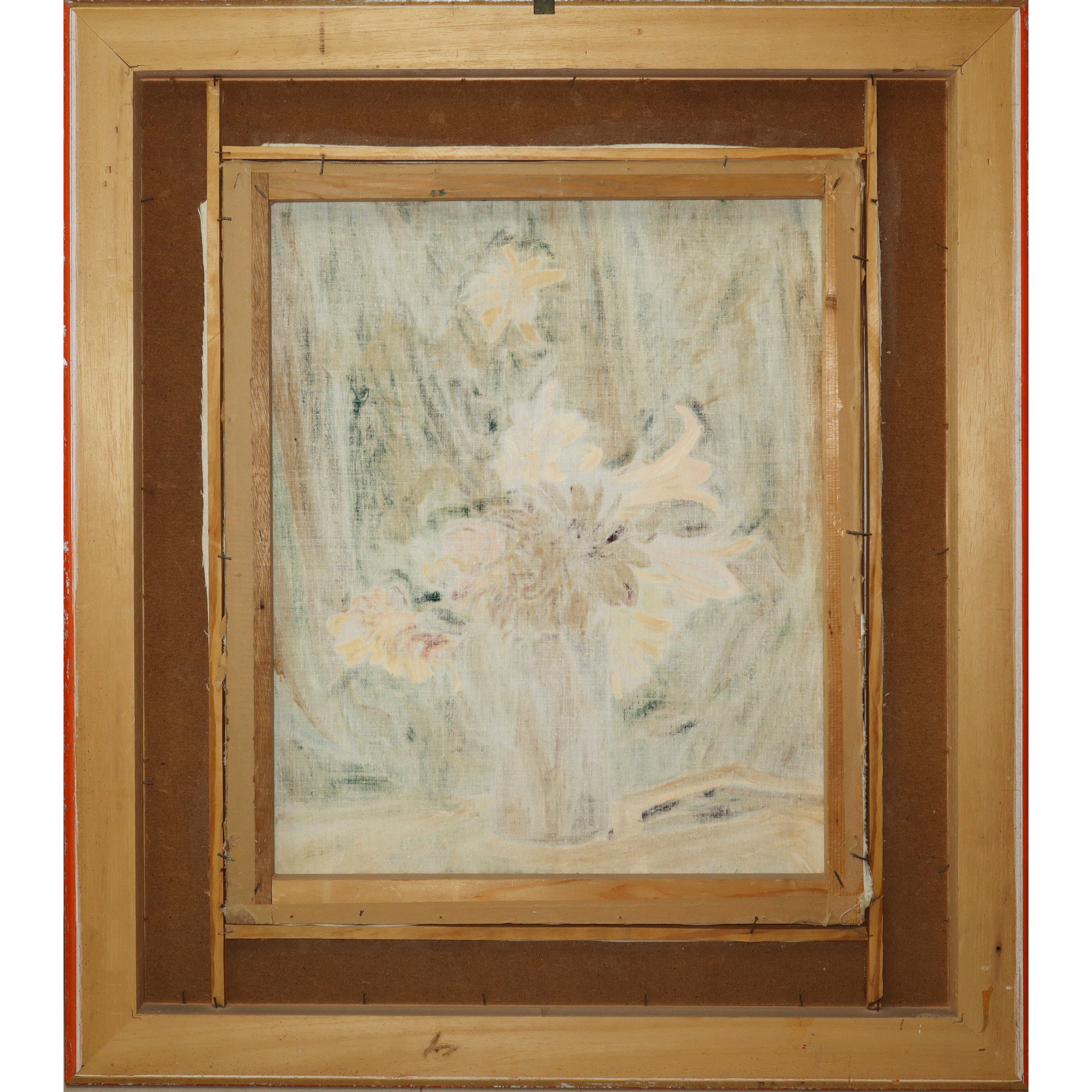 Vaso di fiori, h 60 cm (entro cornice h 85 cm), misure 49×75 cm
