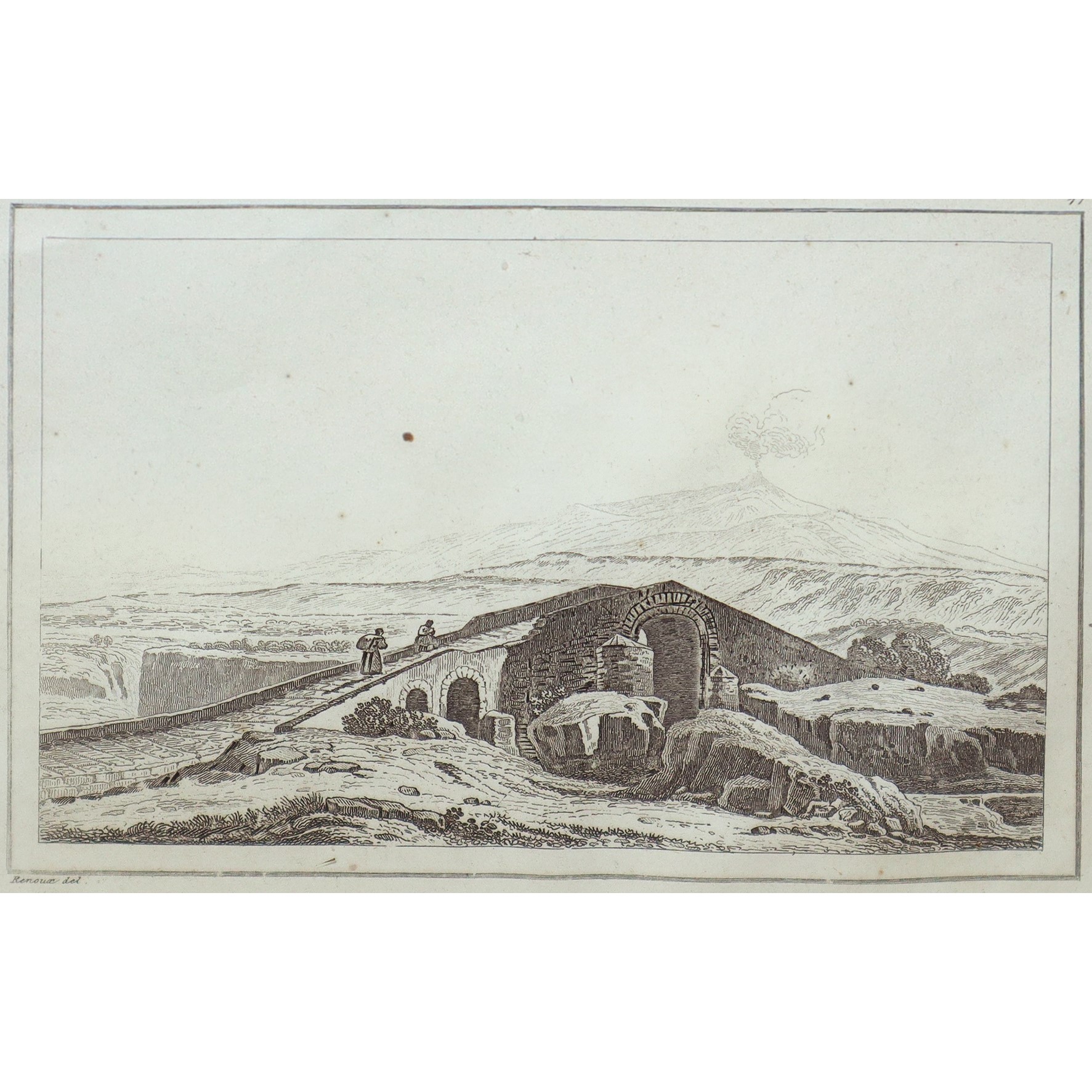 Charles-caïus Renoux - Ponte sull’Alcantara con Etna sullo sfondo