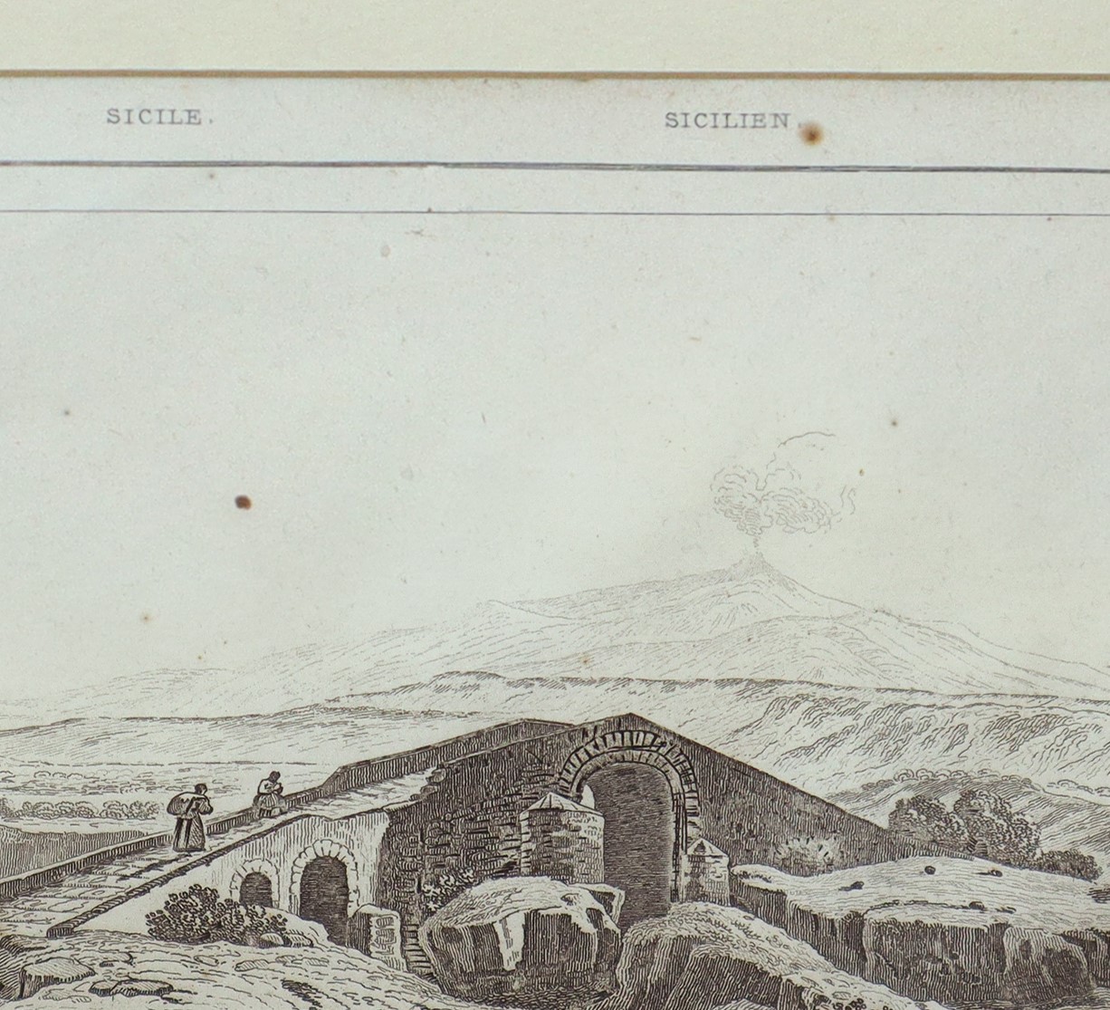 Charles-caïus Renoux - Ponte sull’Alcantara con Etna sullo sfondo