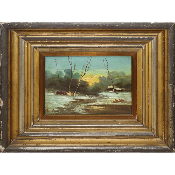 Antonio Villa - Paesaggio innevato