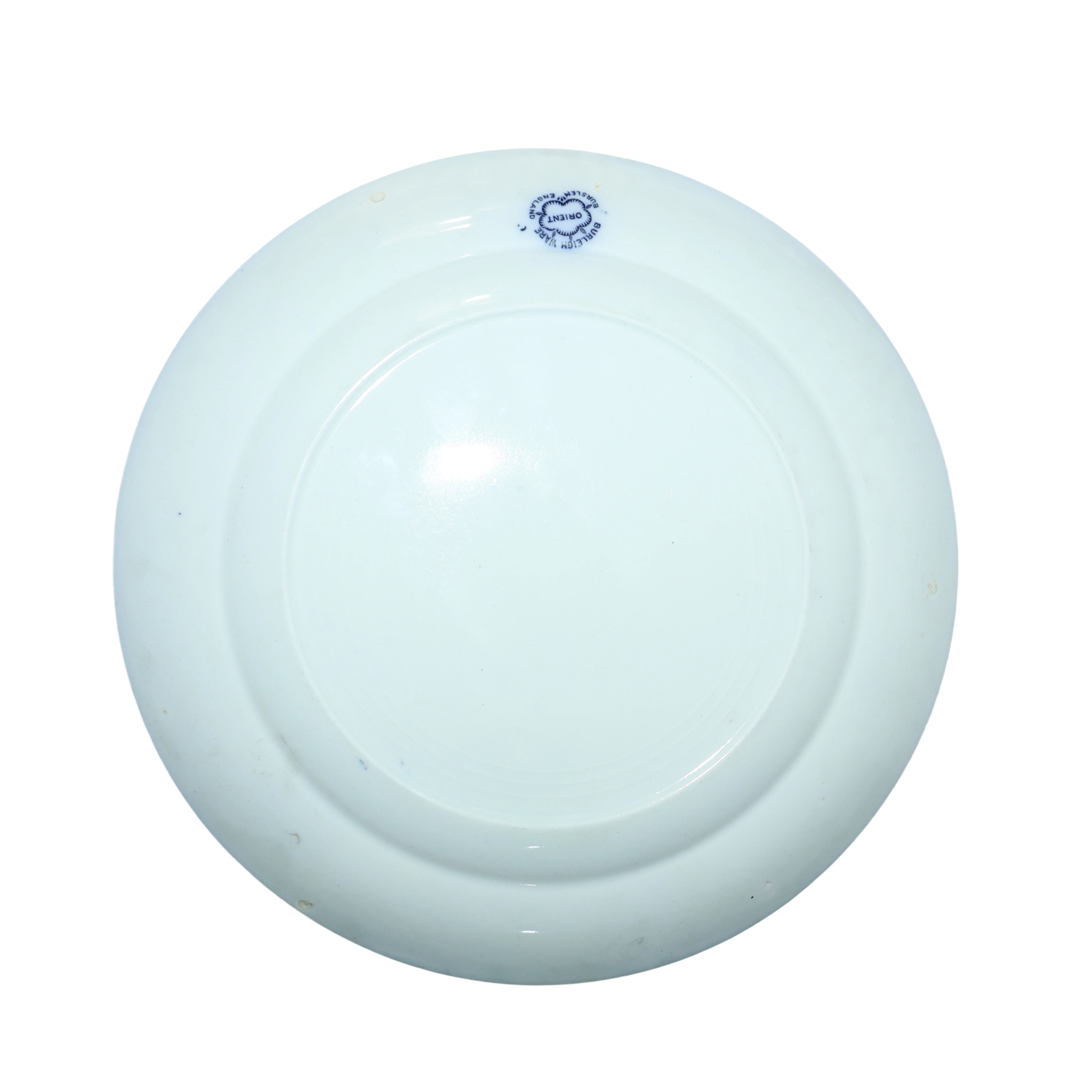 Gruppo di 15 piatti da muro in porcellana con decori floreali nei toni del blu.