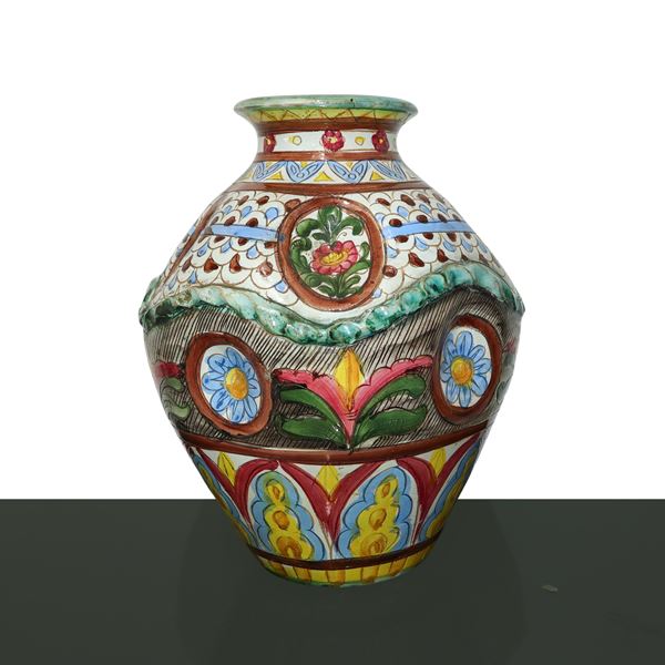 Maioliche  Aretini - Polychrome vase