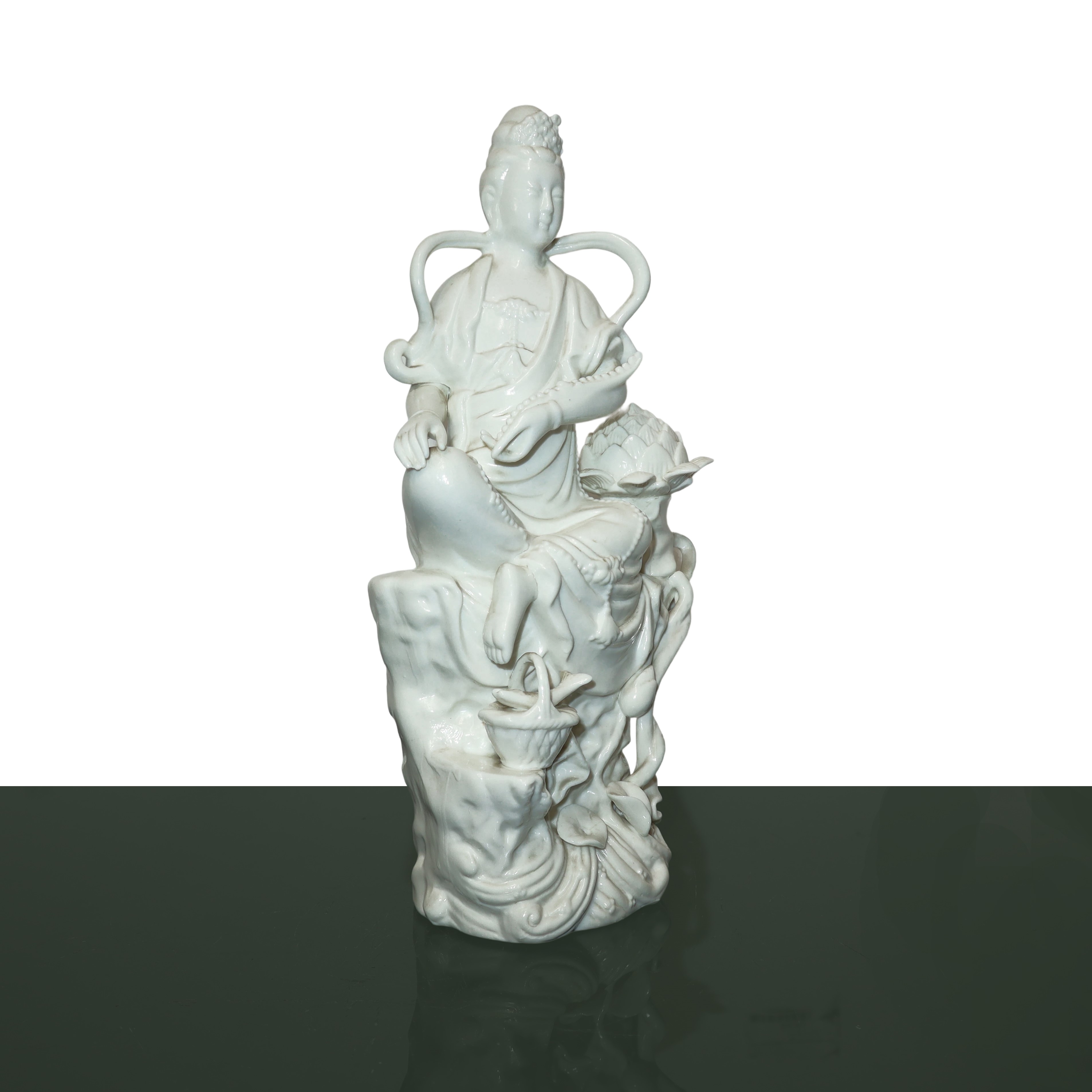 Guanin in porcellana blanc de China Kwan Yin