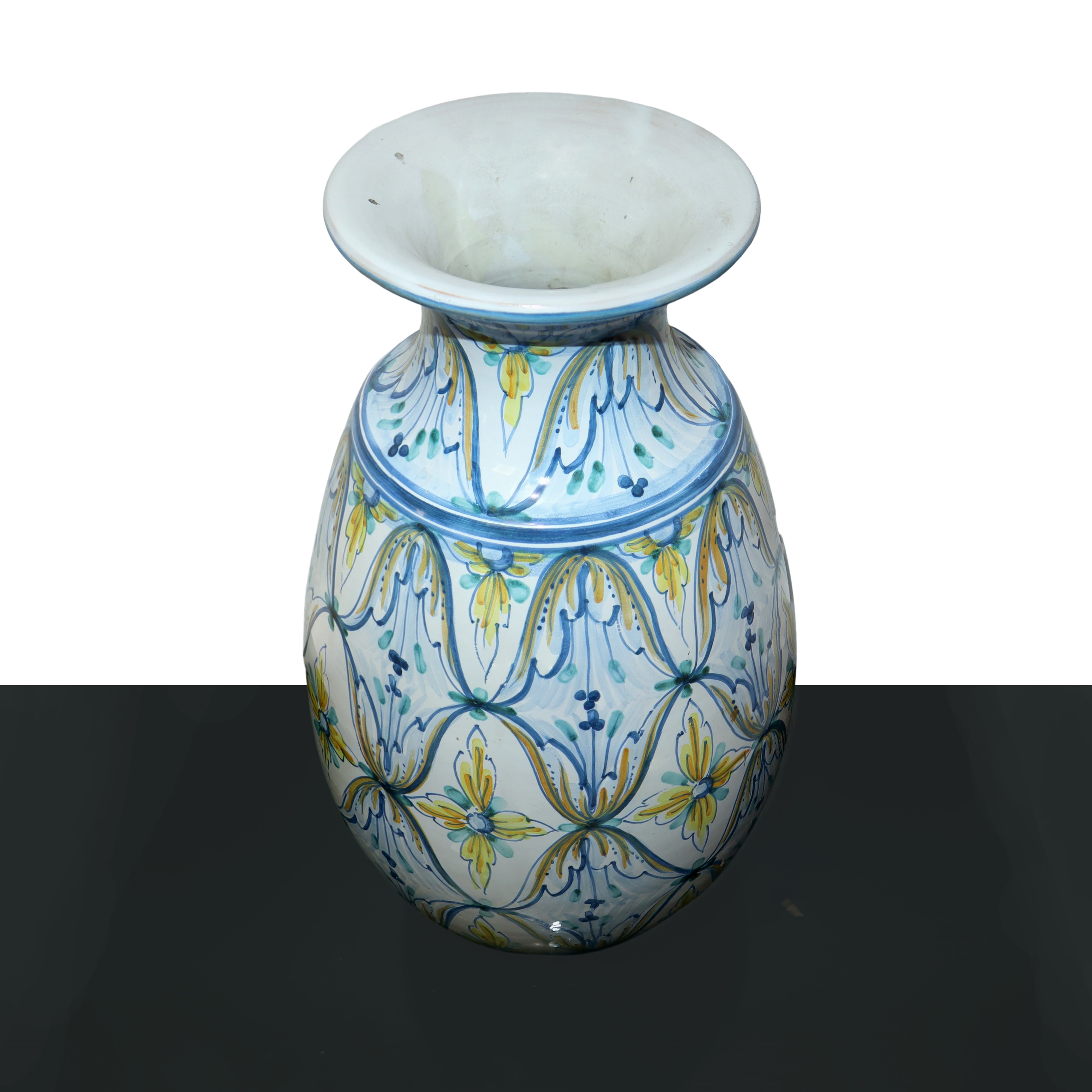 Ceramiche Brancaleone, Vaso in maiolica di Caltagirone, h 41 cm, XX secolo