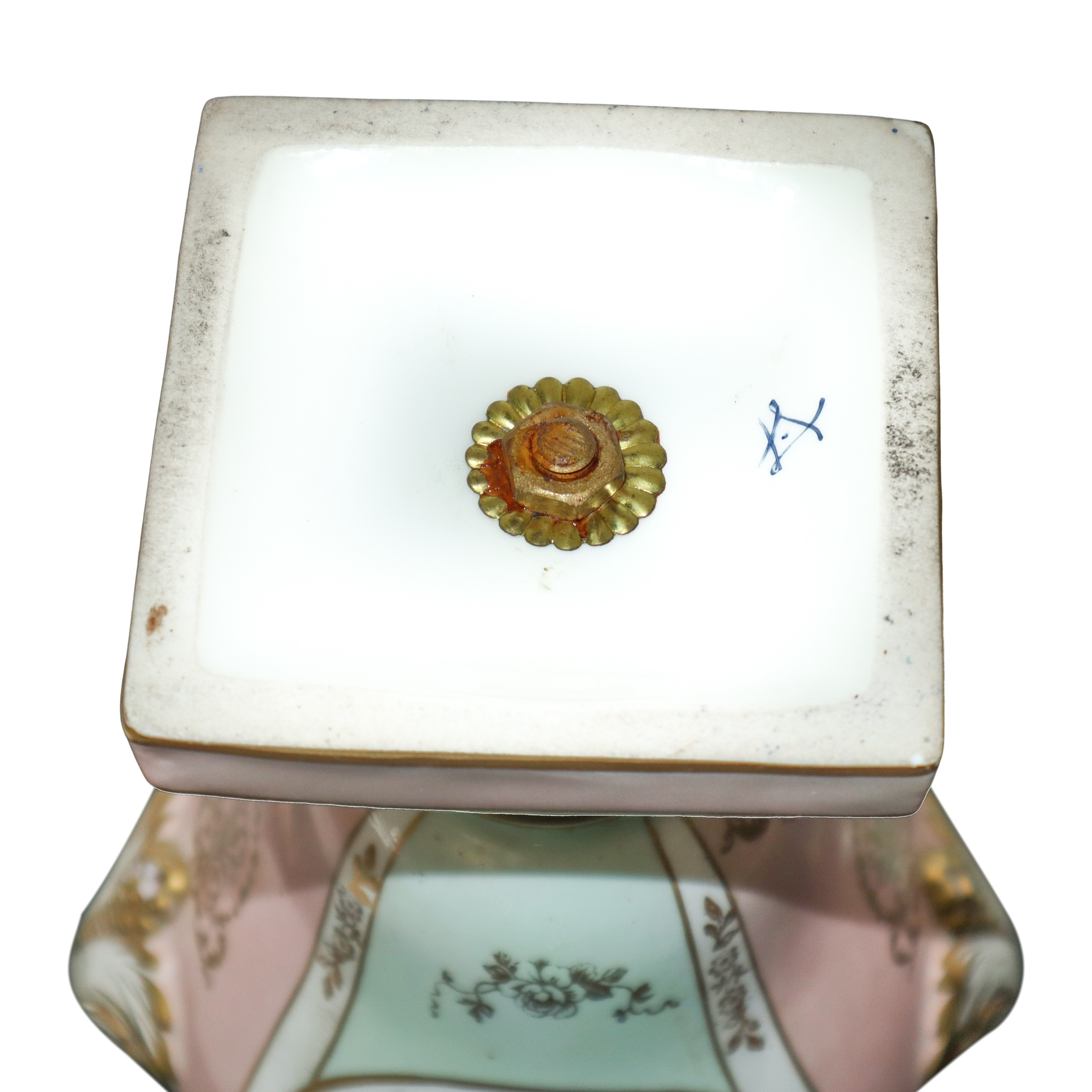 Sevres Porcellana - Vaso Poutiche Policromo a Motivi Floreali