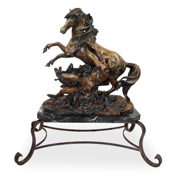 Philippe  Poitevin - Frenzied horse with tamer