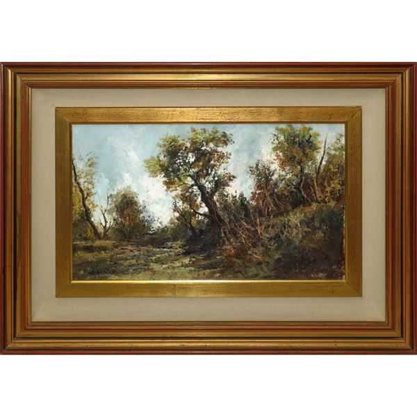 Ludovico  Cavaleri - Paesaggio con alberi