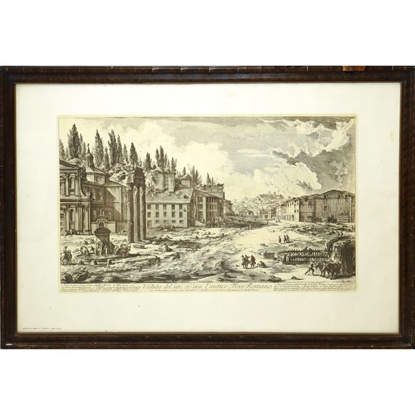 Giovan Battista  Piranesi - View of the site where the ancient Roman forum was