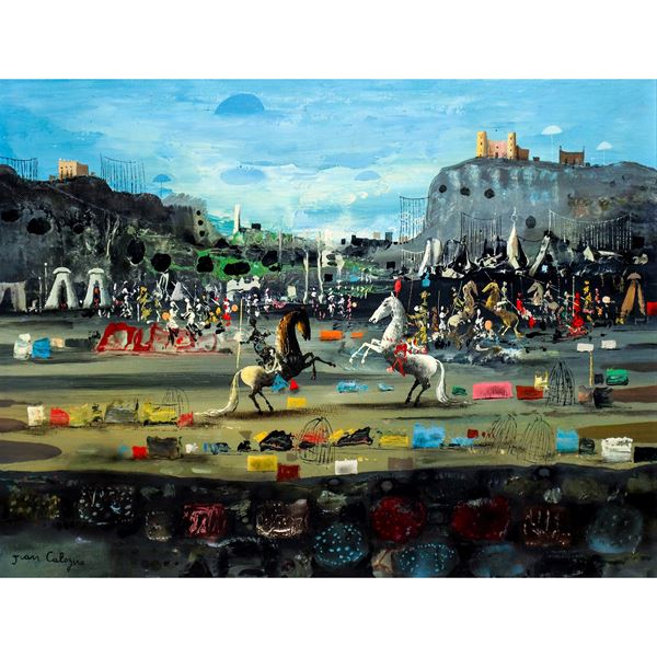 Jean Calogero - Joust of knights and horses