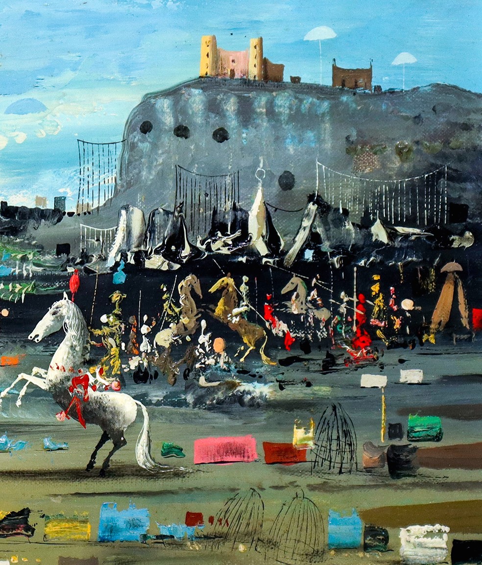 Giostra di cavalieri e cavalli