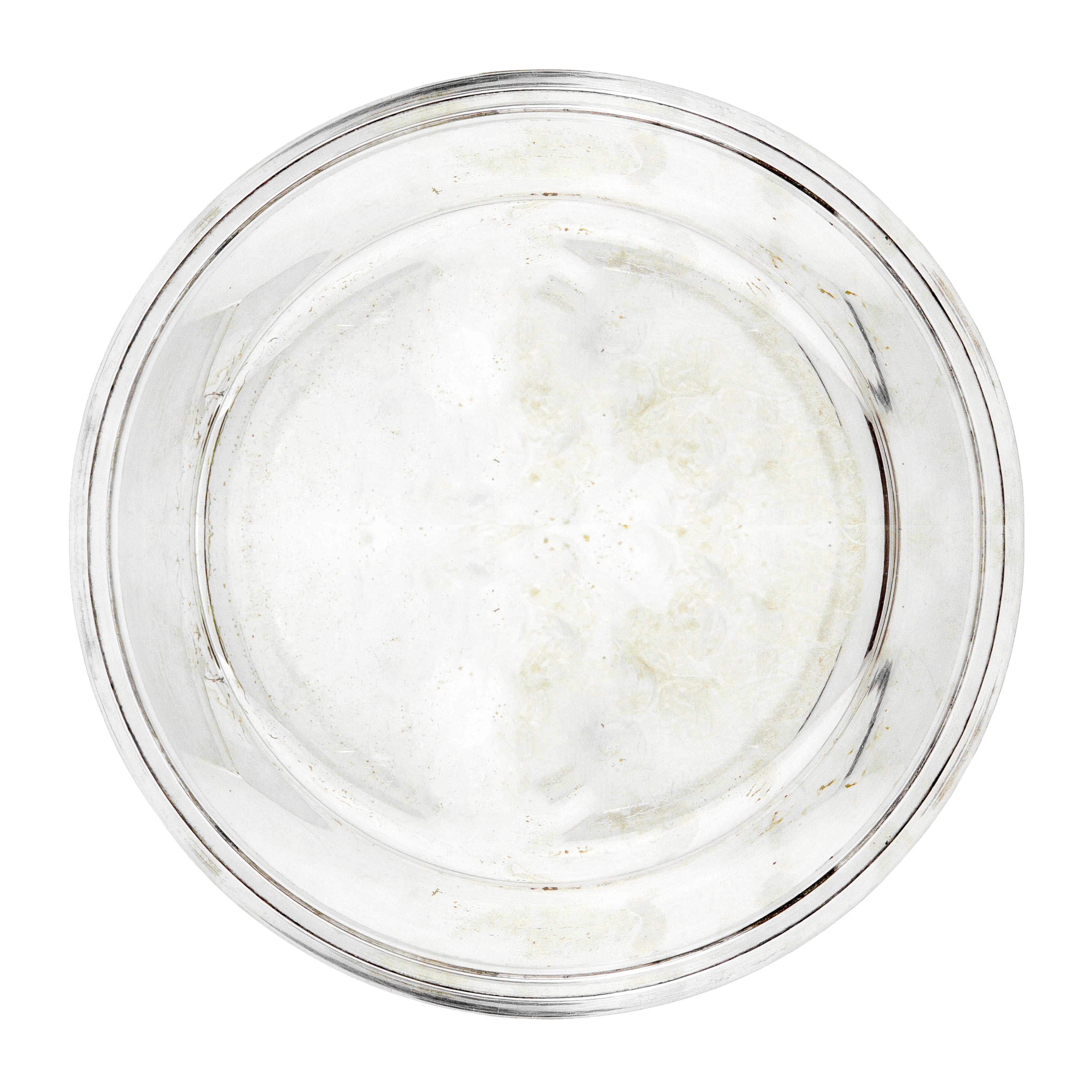 Piatto rotondo in argento 800