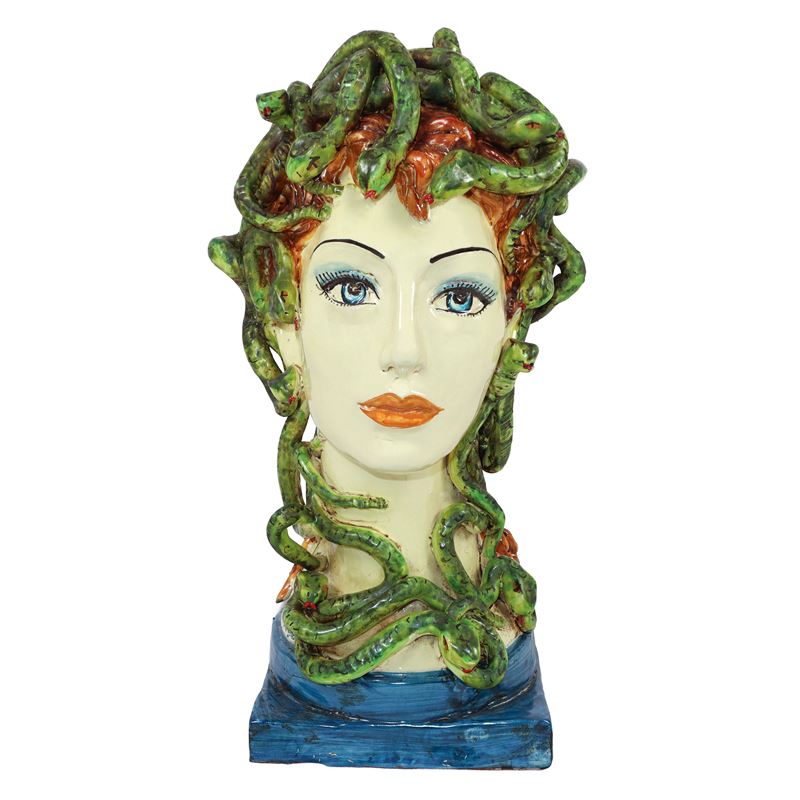 Ceramiche e Presepi D'arte Scarlatella - Testa di Donna con Serpenti