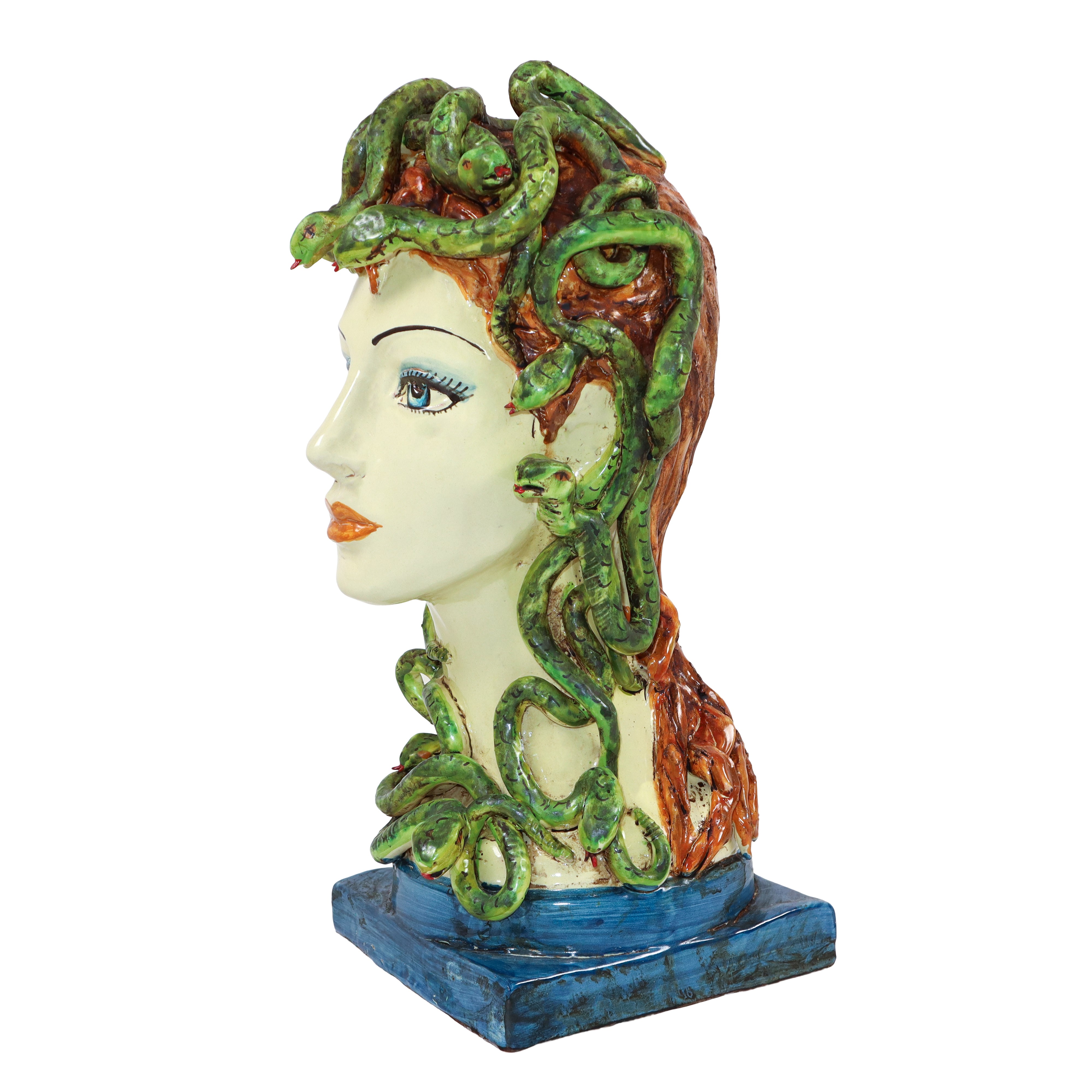 Ceramiche e Presepi D'arte Scarlatella - Testa di Donna con Serpenti
