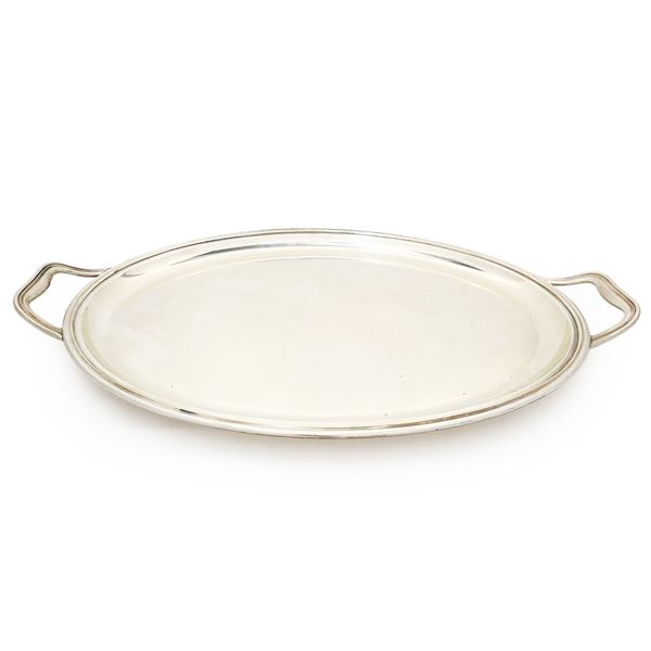 800 silver tray with handles