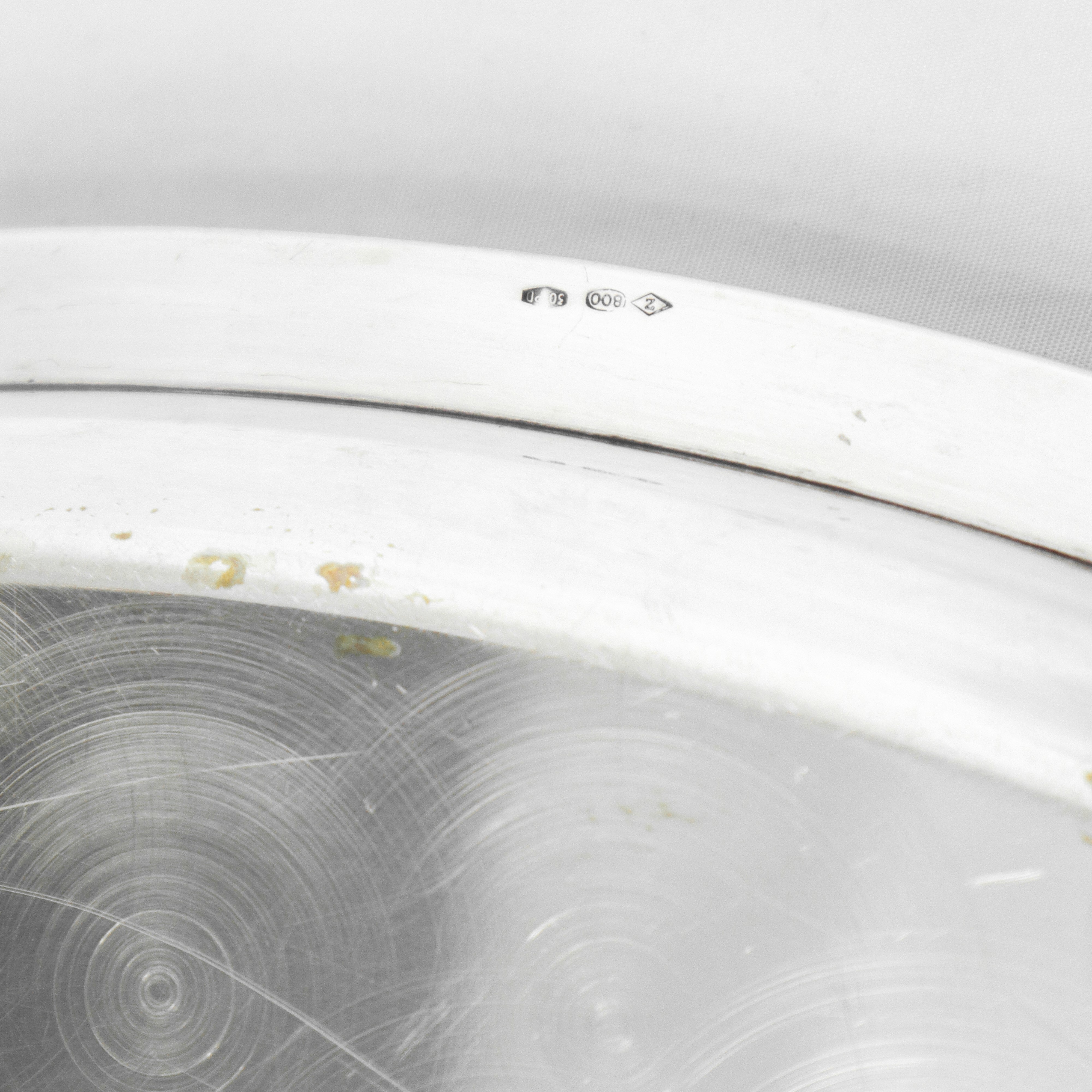 Vassoio in argento 800 con manici