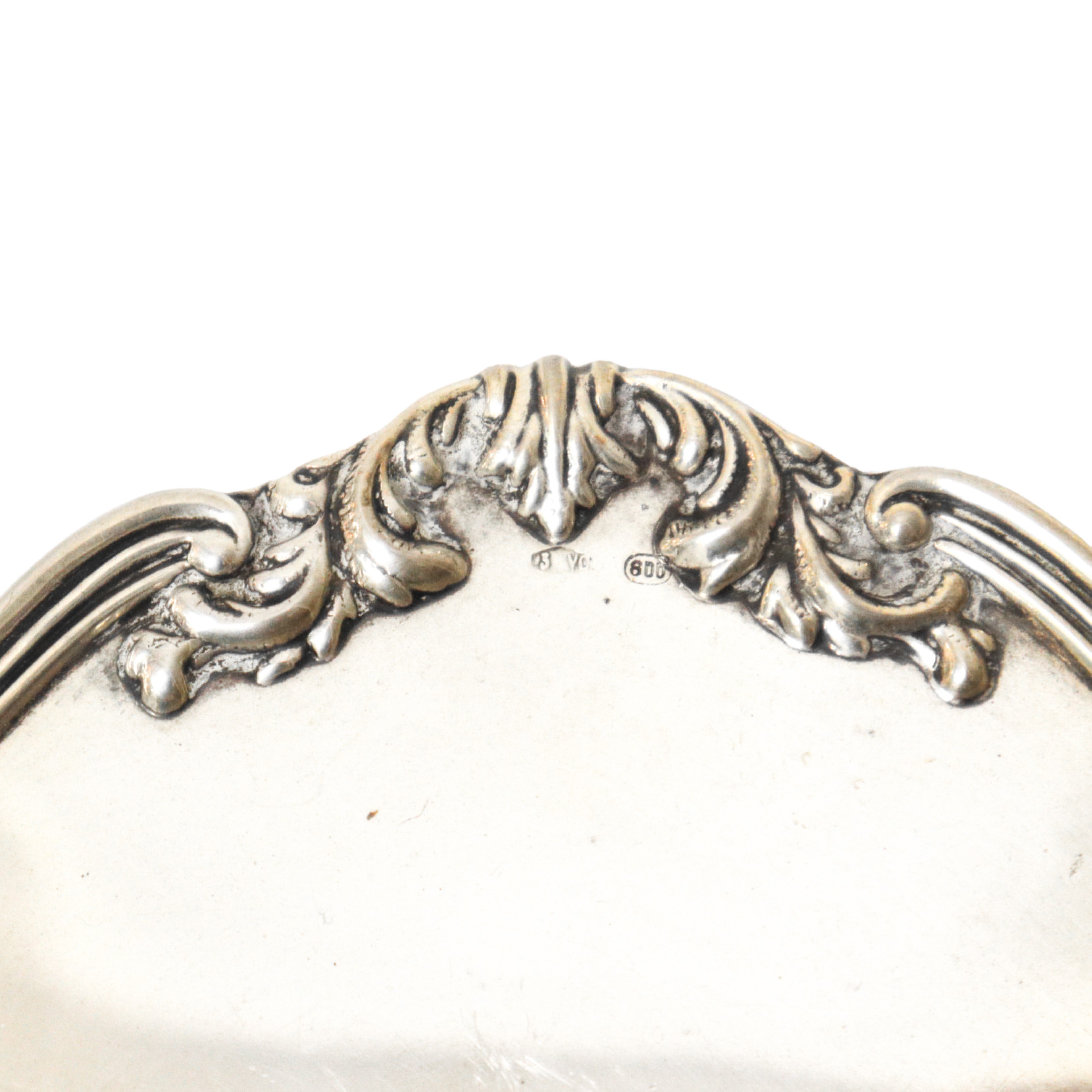 Vassoio quadrato in argento 800