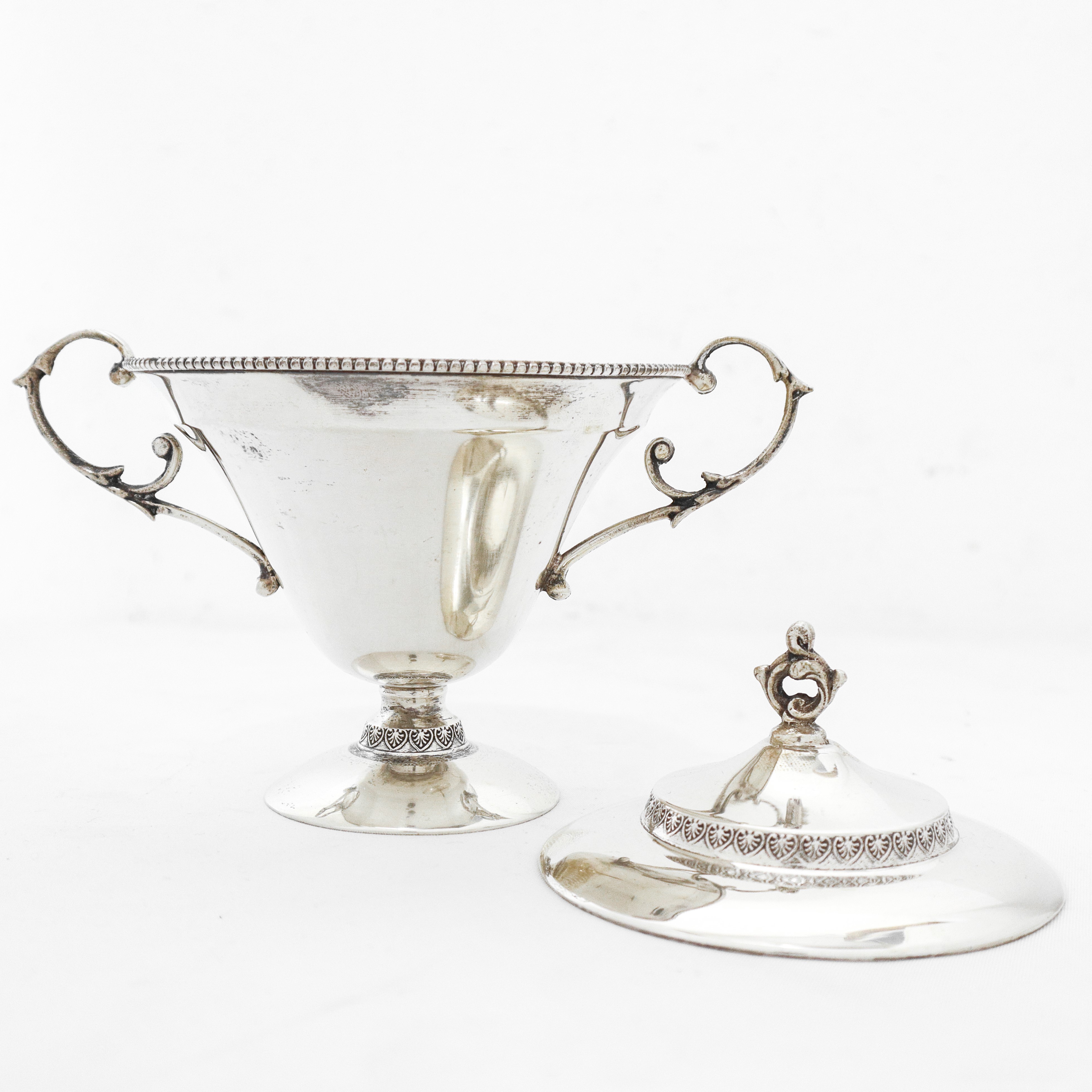 Zuccheriera in argento 800