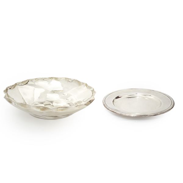 Round chocolate pot and coaster in 800 silver