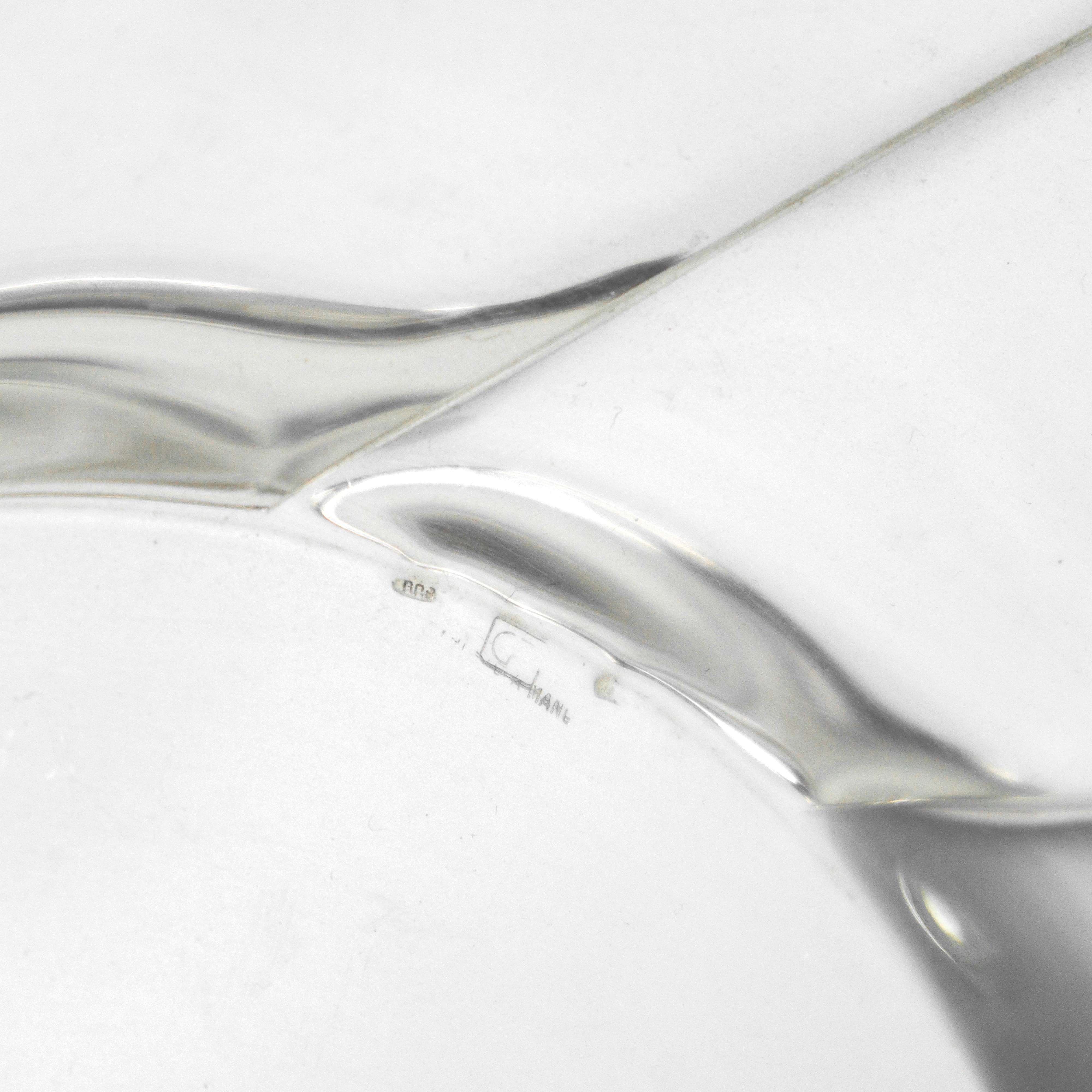 Cioccolatiera e sottobottiglia rotondi in argento 800