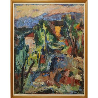 Paesaggio di Mascalucia, olio su tela