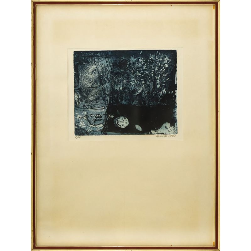 Nino Cordio - Senza titolo (litografia su cartoncino), 1964