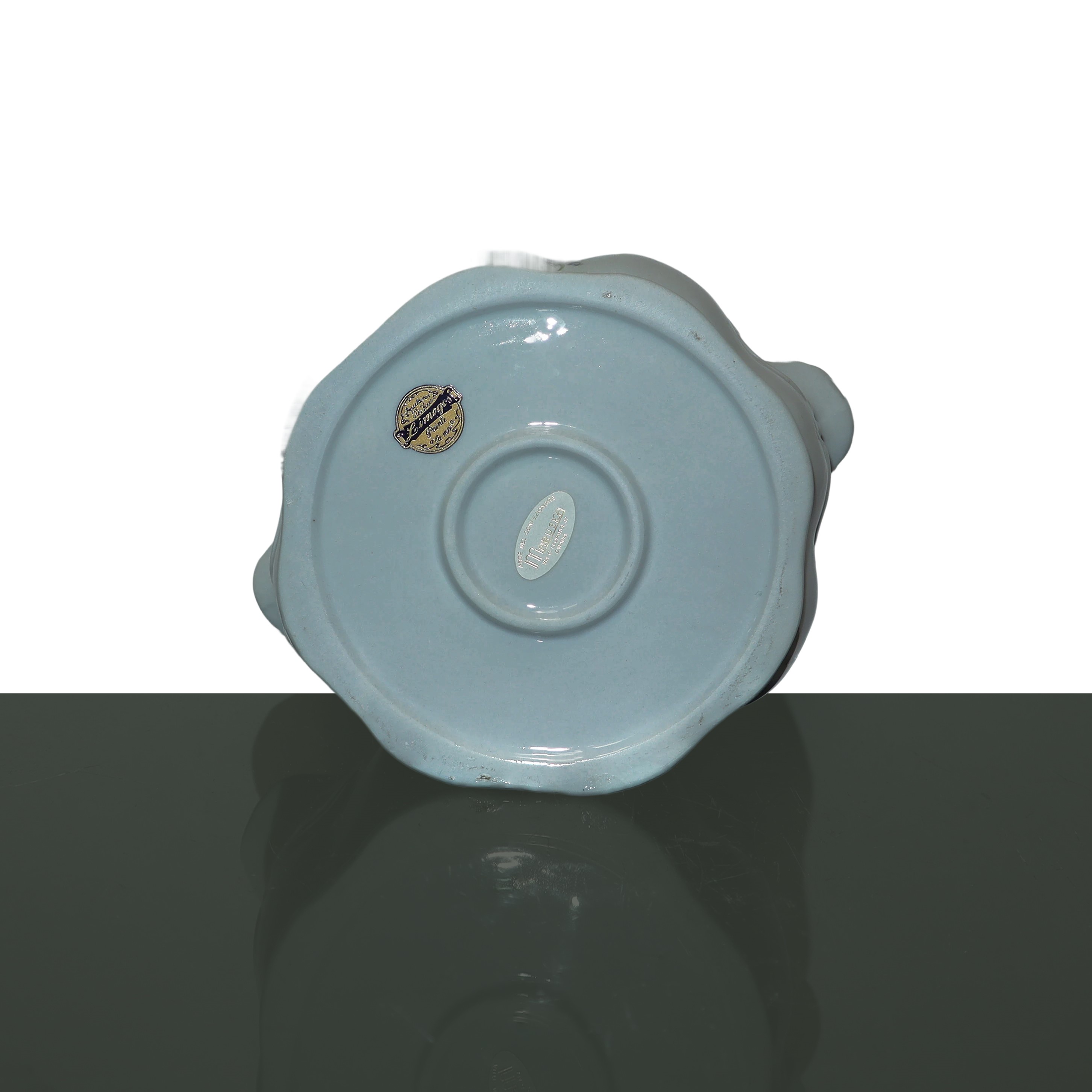 Limoges - Vaso in porcellana dipinto a mano con motivi floreali