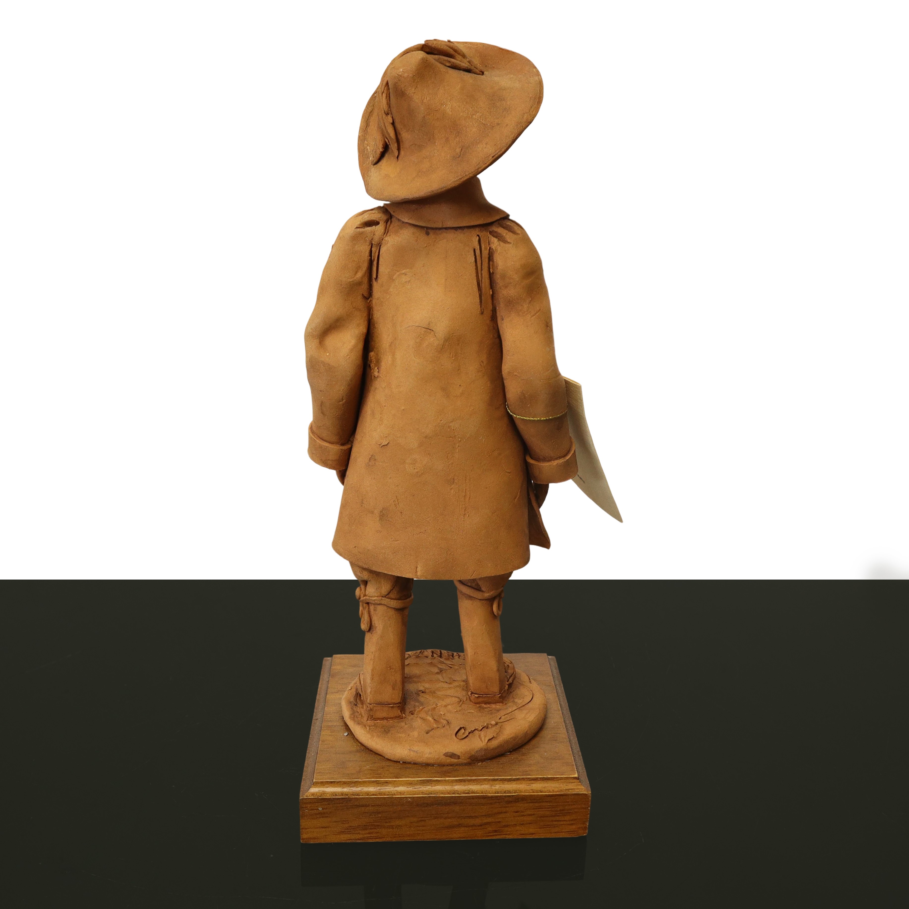 Coppia di Statue in Terracotta Raffiguranti Renzo e Lucia
