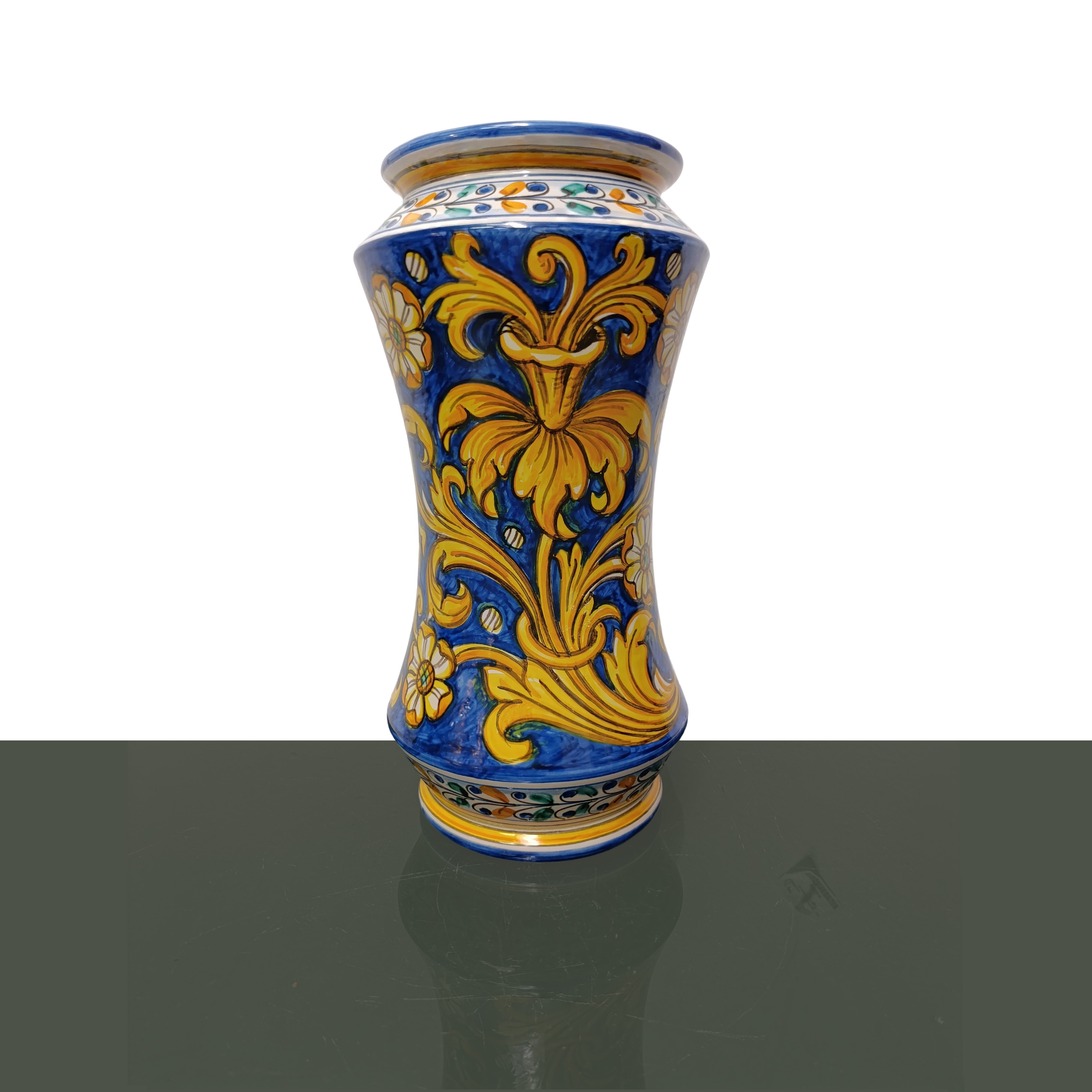 Albarello in ceramica policroma di Caltagirone