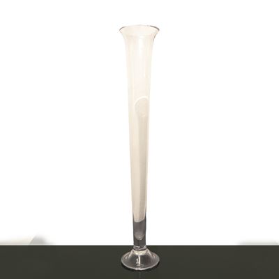 Vaso Monofiore in Vetro Bianco