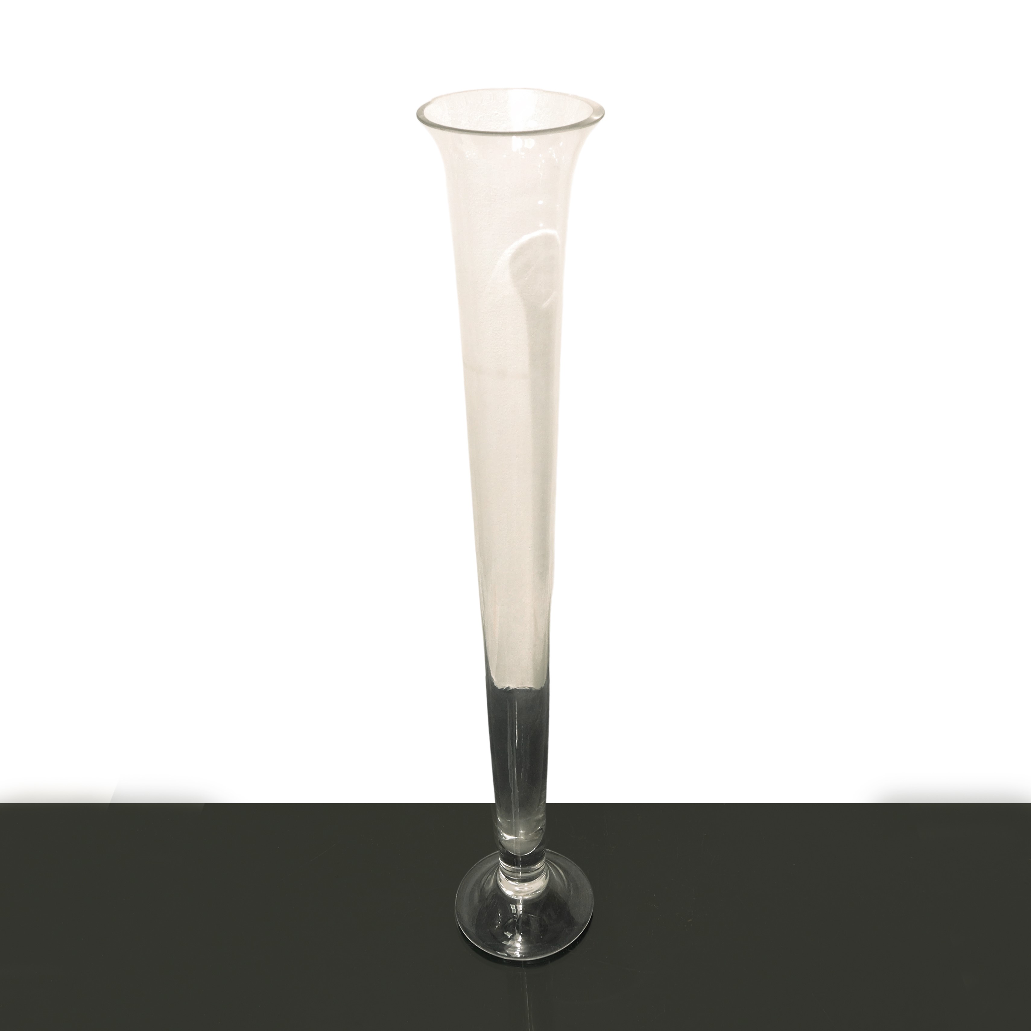 Vaso Monofiore in Vetro Bianco