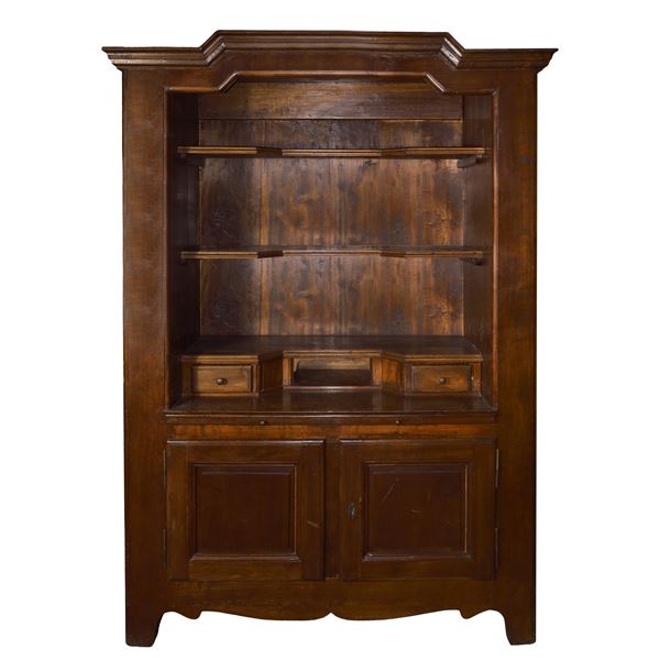 Open sideboard in walnut wood
