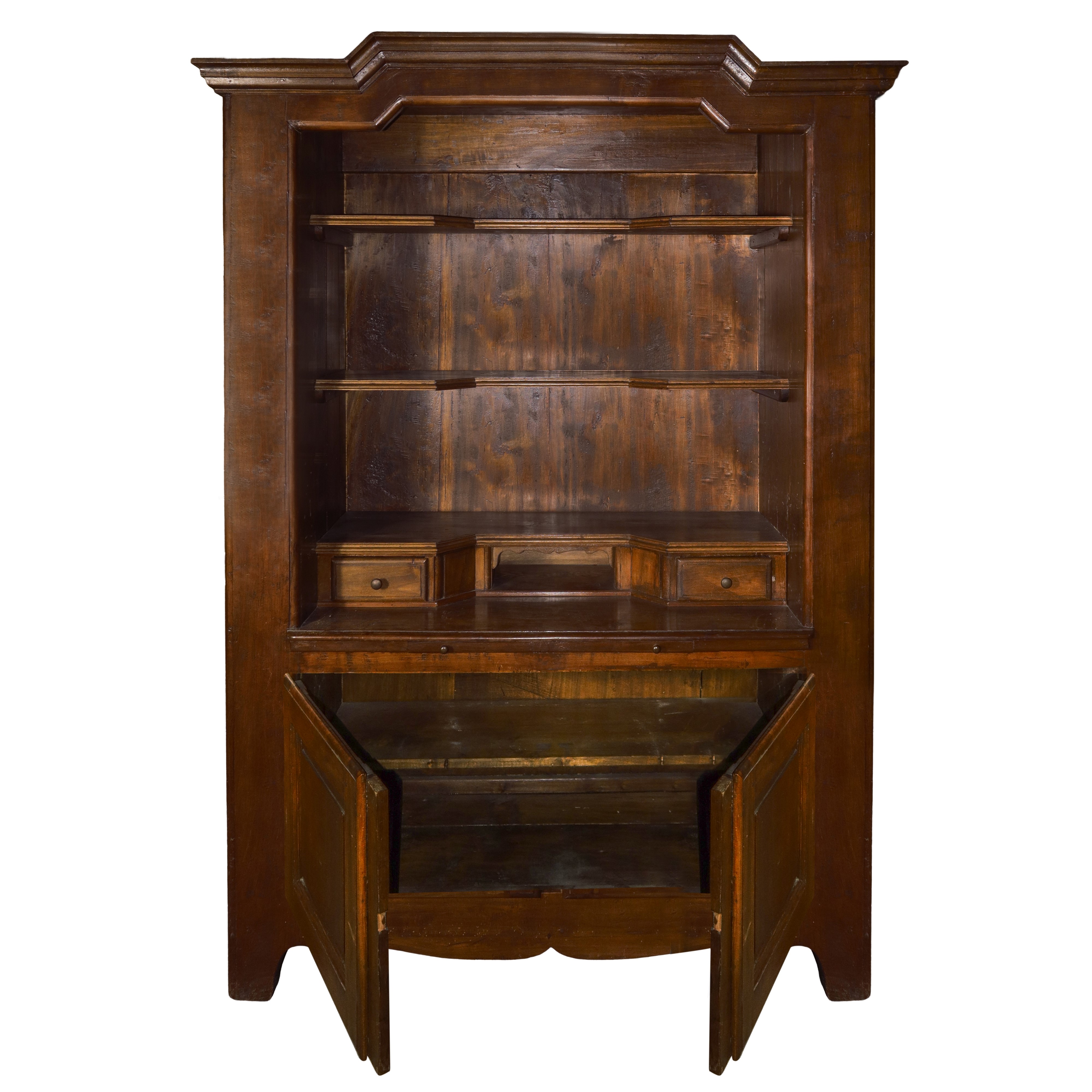 Credenza a Giorno in Legno di Noce